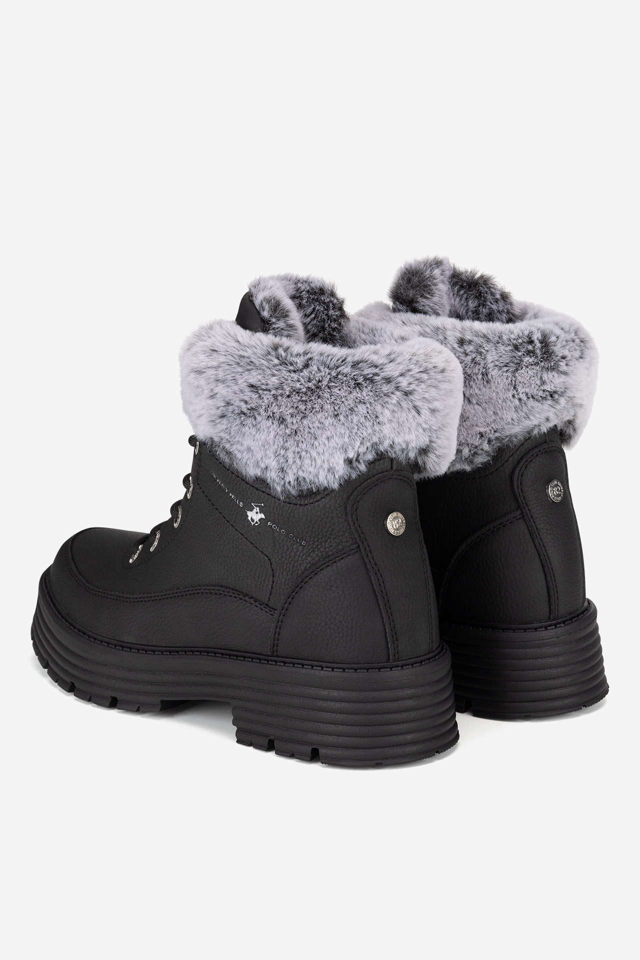 Šněrovací vyšší obuv ČERNÁ