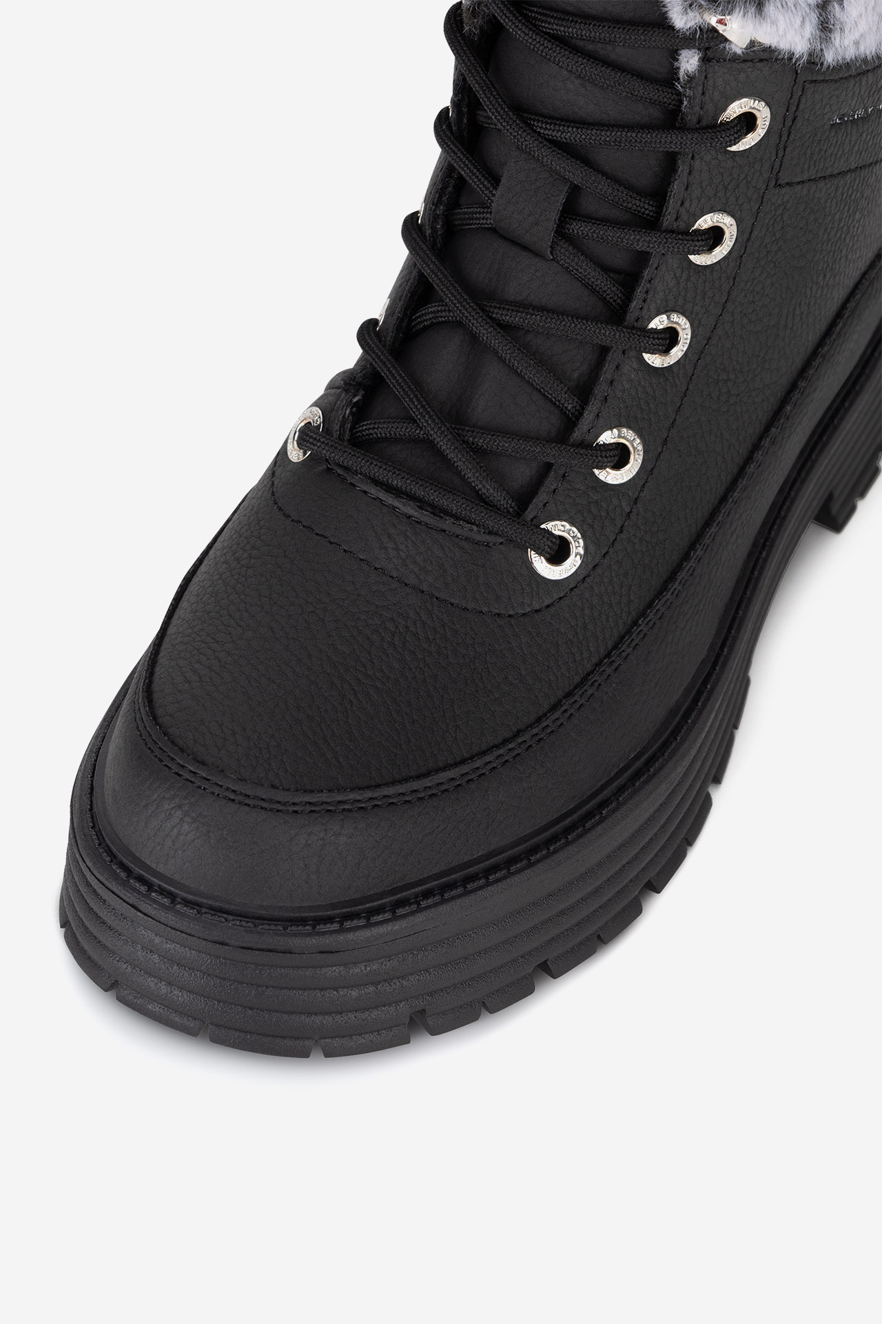 Šněrovací vyšší obuv ČERNÁ