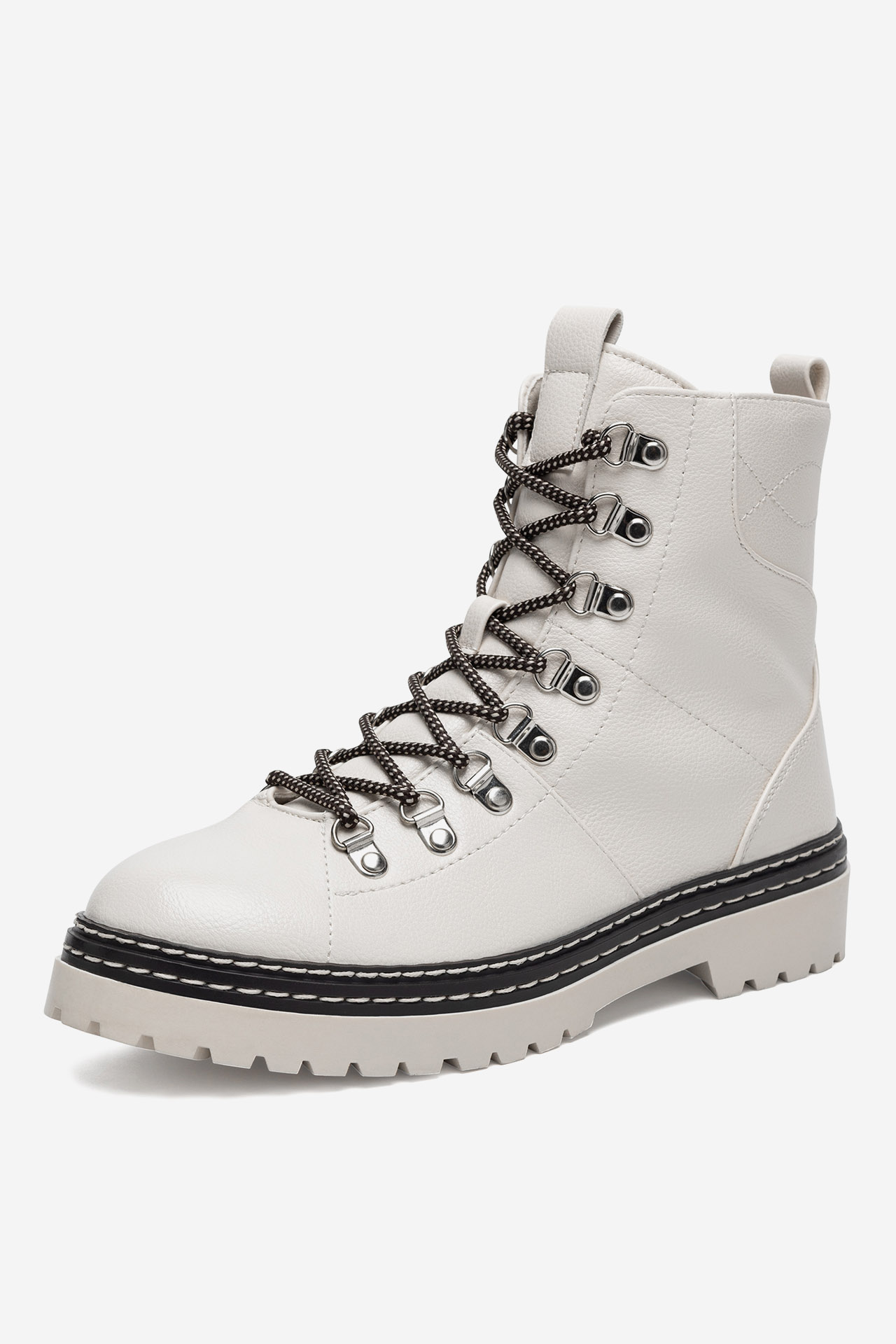 Šněrovací vyšší obuv BÉŽOVÁ