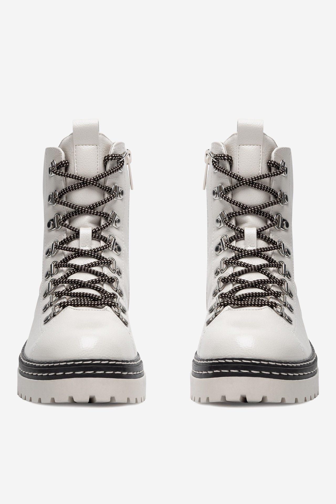 Šněrovací vyšší obuv BÉŽOVÁ