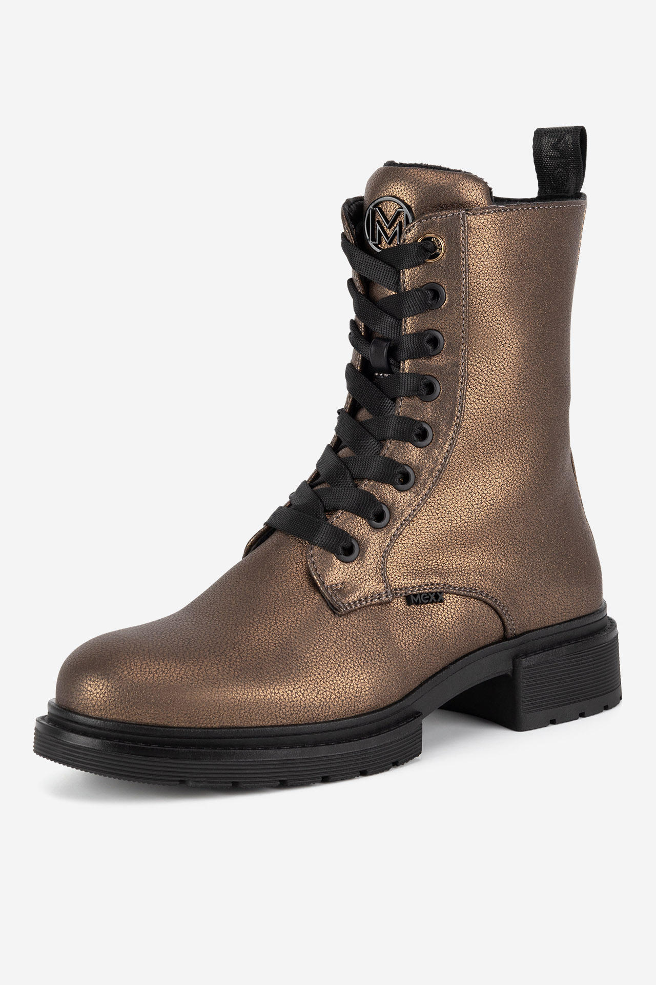 Šněrovací vyšší obuv MĚDĚNÁ