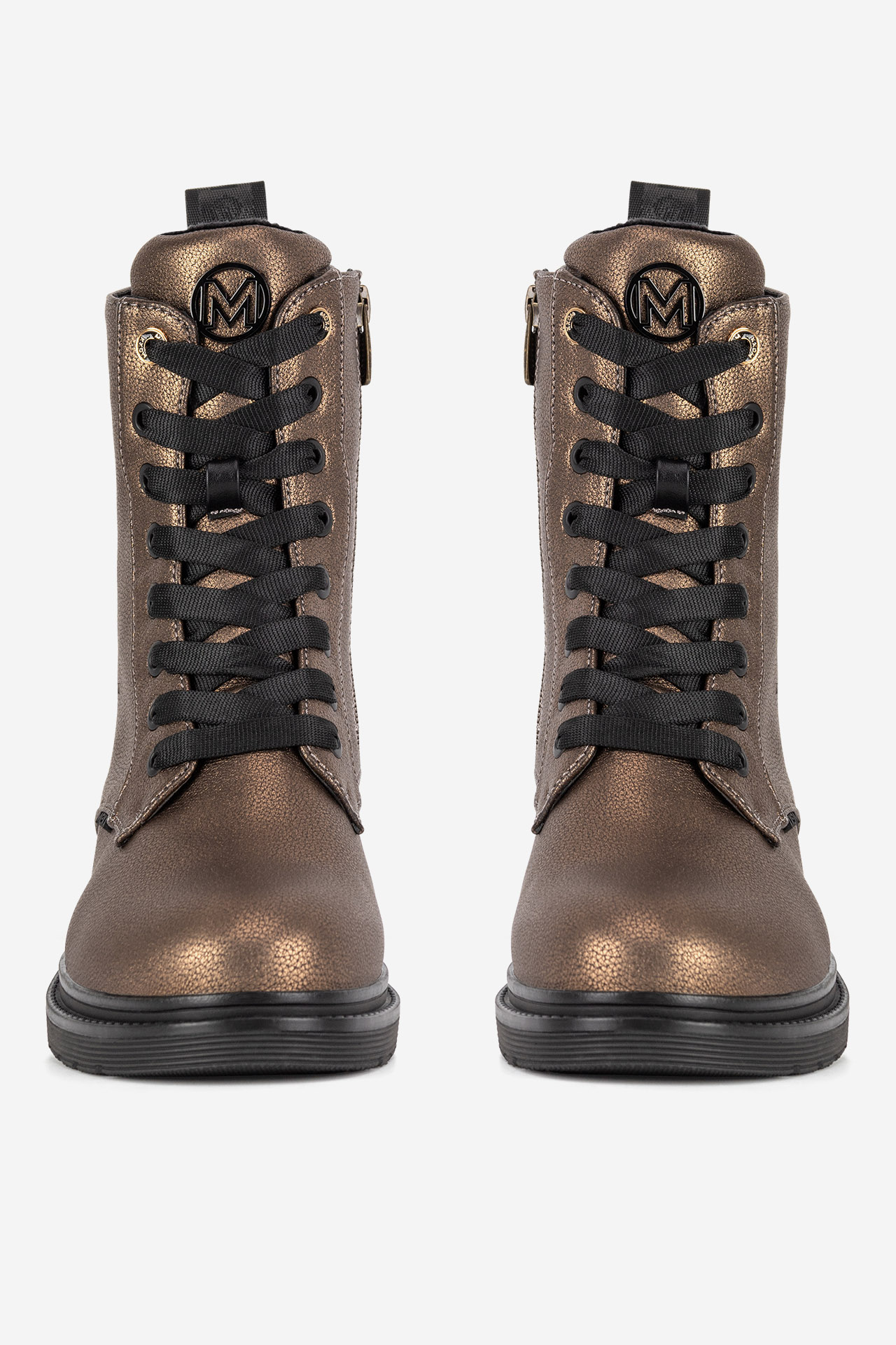 Šněrovací vyšší obuv MĚDĚNÁ