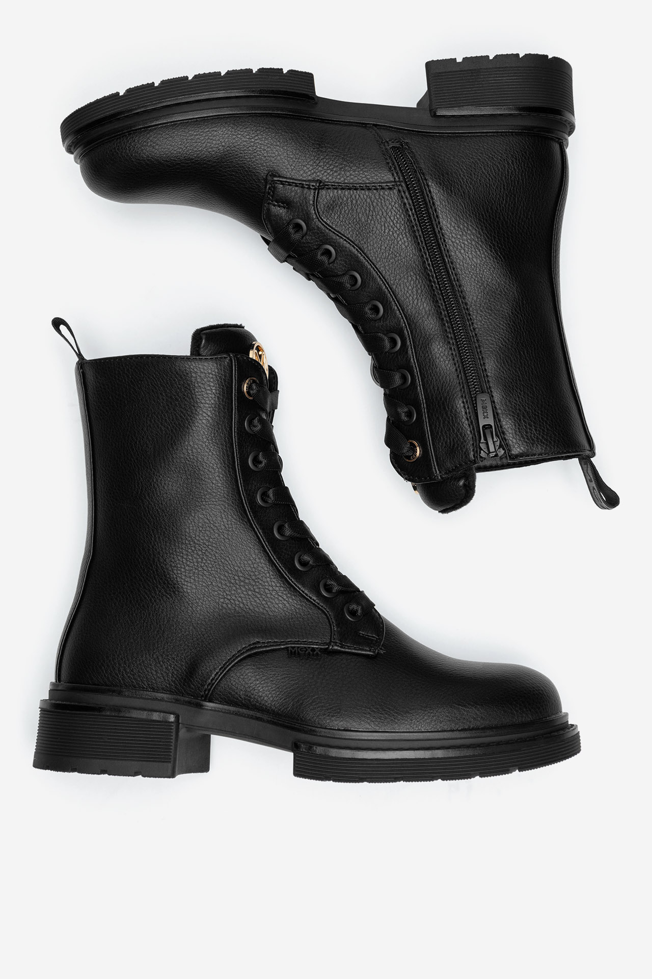 Šněrovací vyšší obuv ČERNÁ