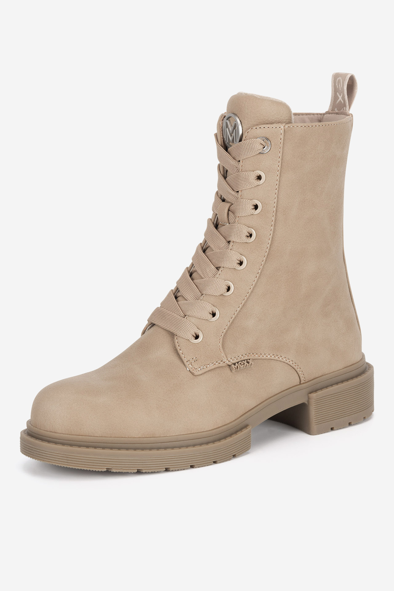 Šněrovací vyšší obuv BÉŽOVÁ