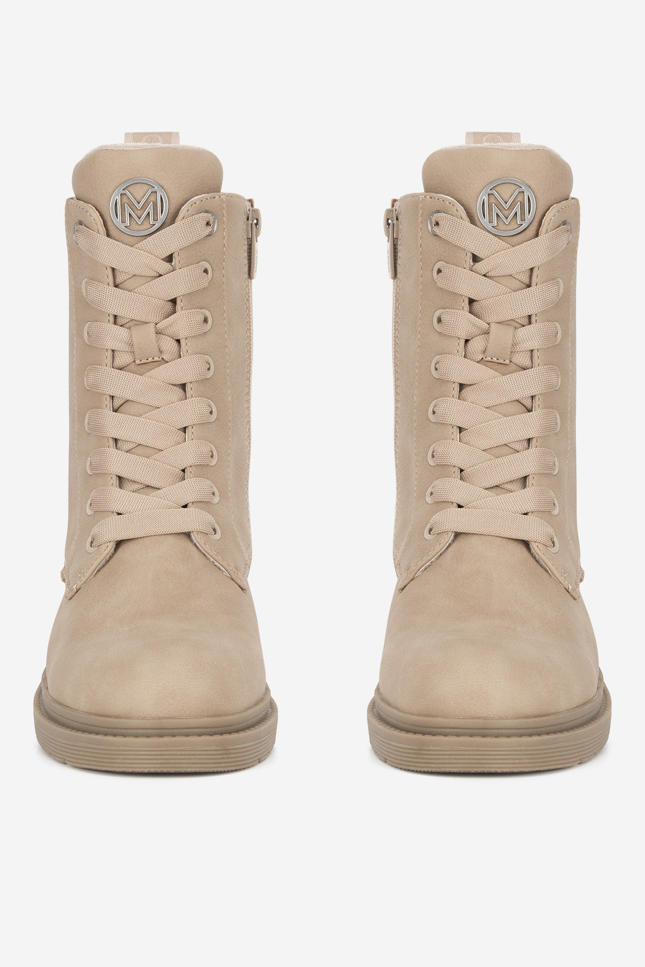 Šněrovací vyšší obuv BÉŽOVÁ