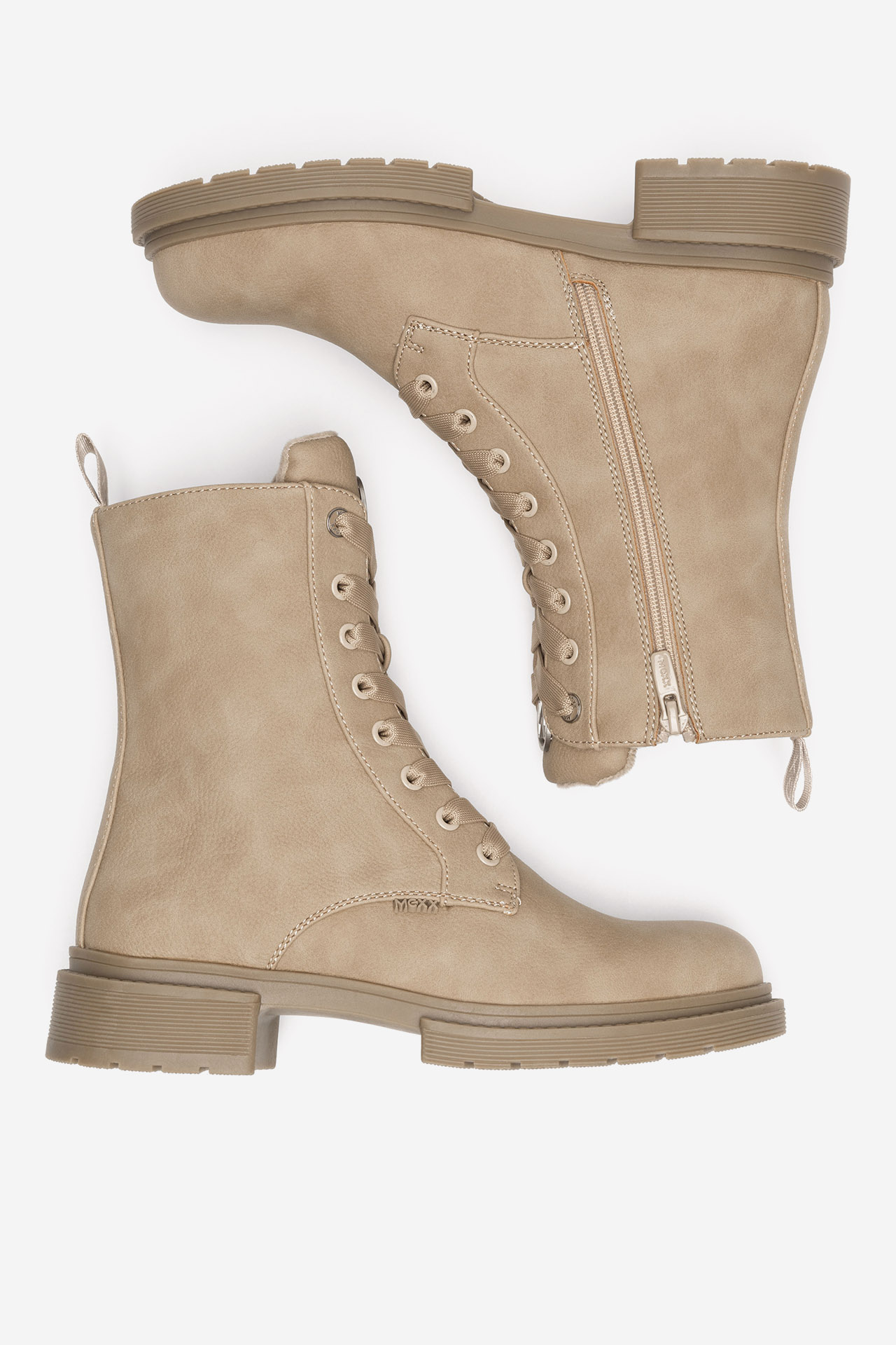 Šněrovací vyšší obuv BÉŽOVÁ