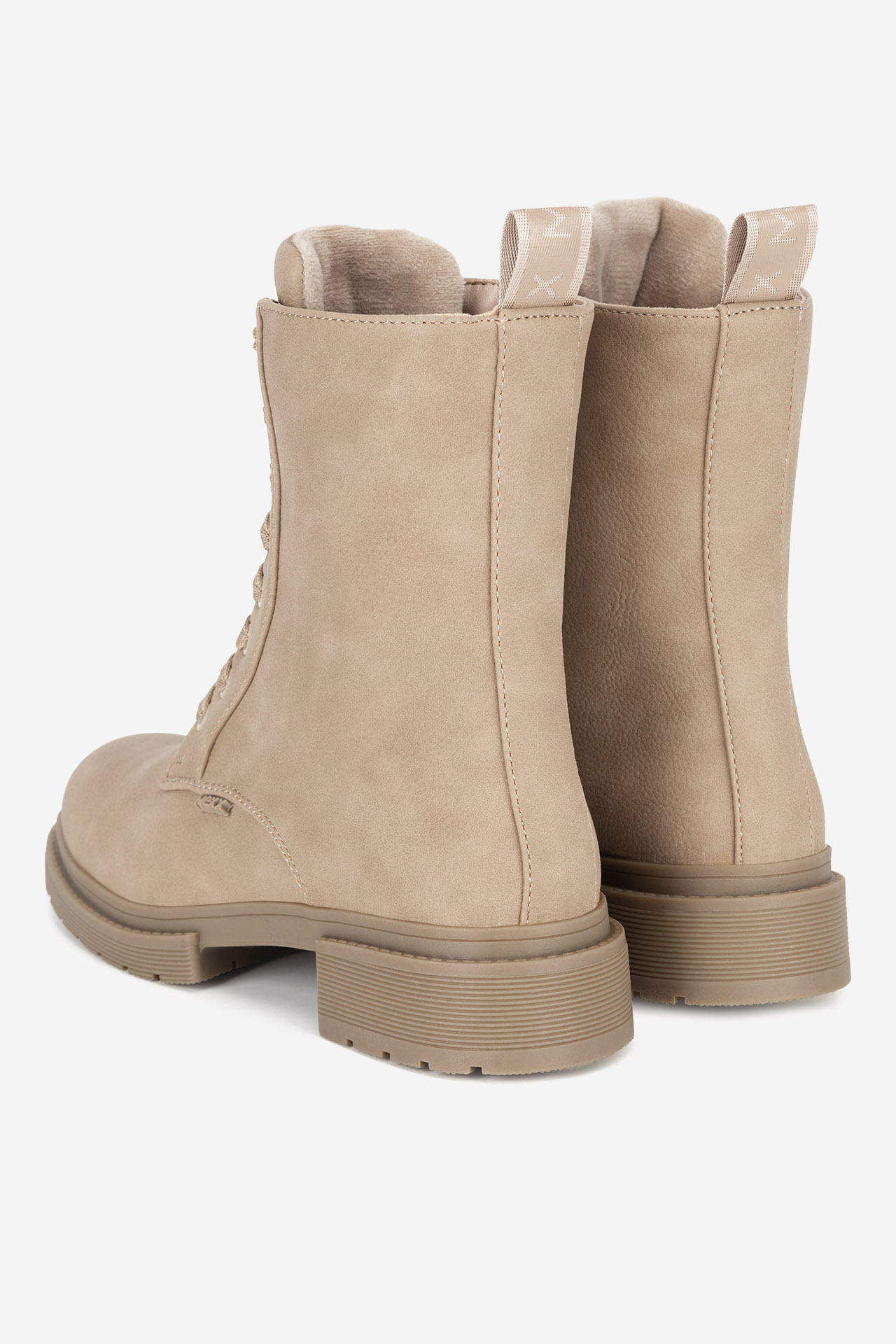 Šněrovací vyšší obuv BÉŽOVÁ