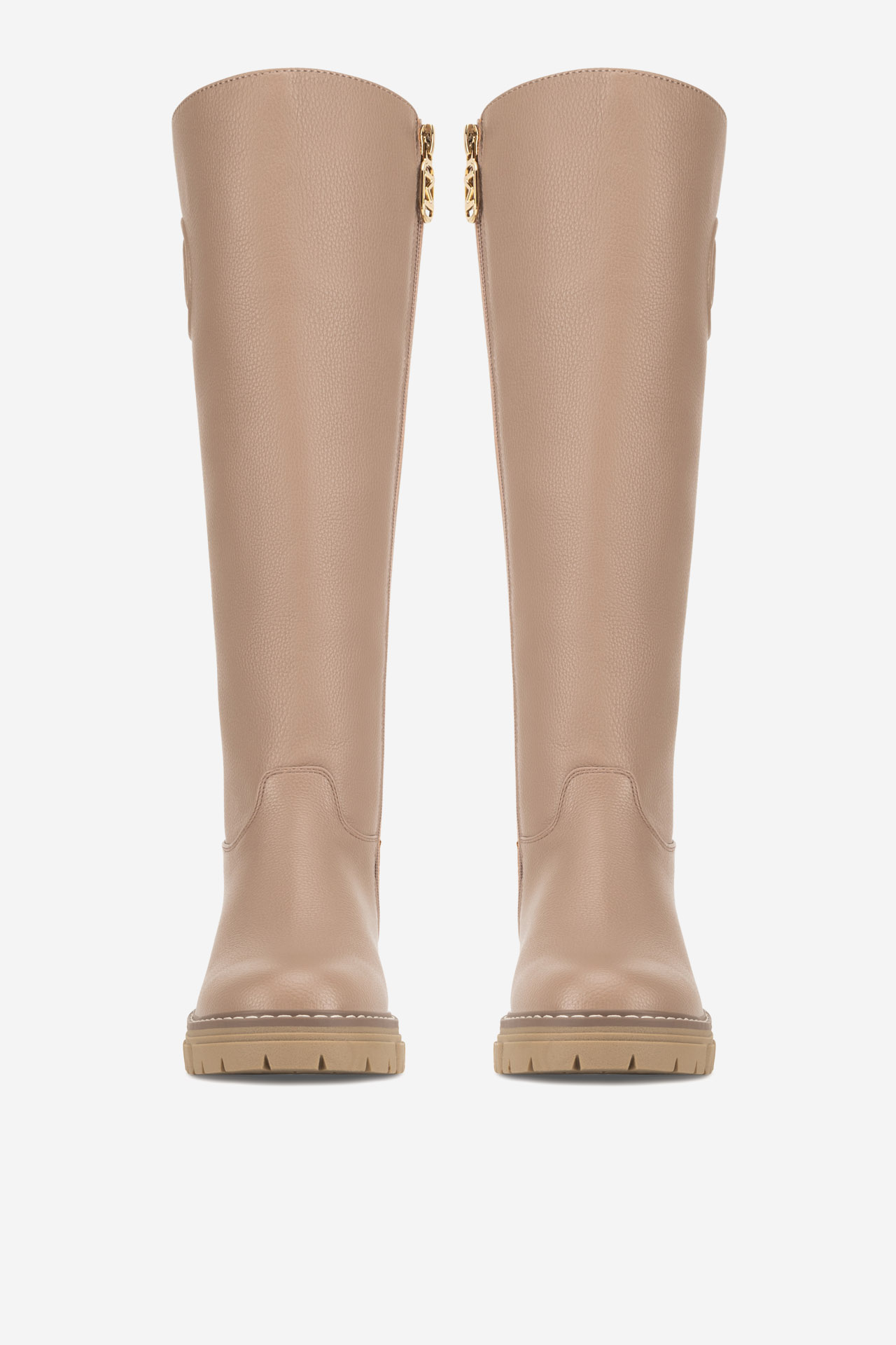 Kozačky TMAVĚ BÉŽOVÁ