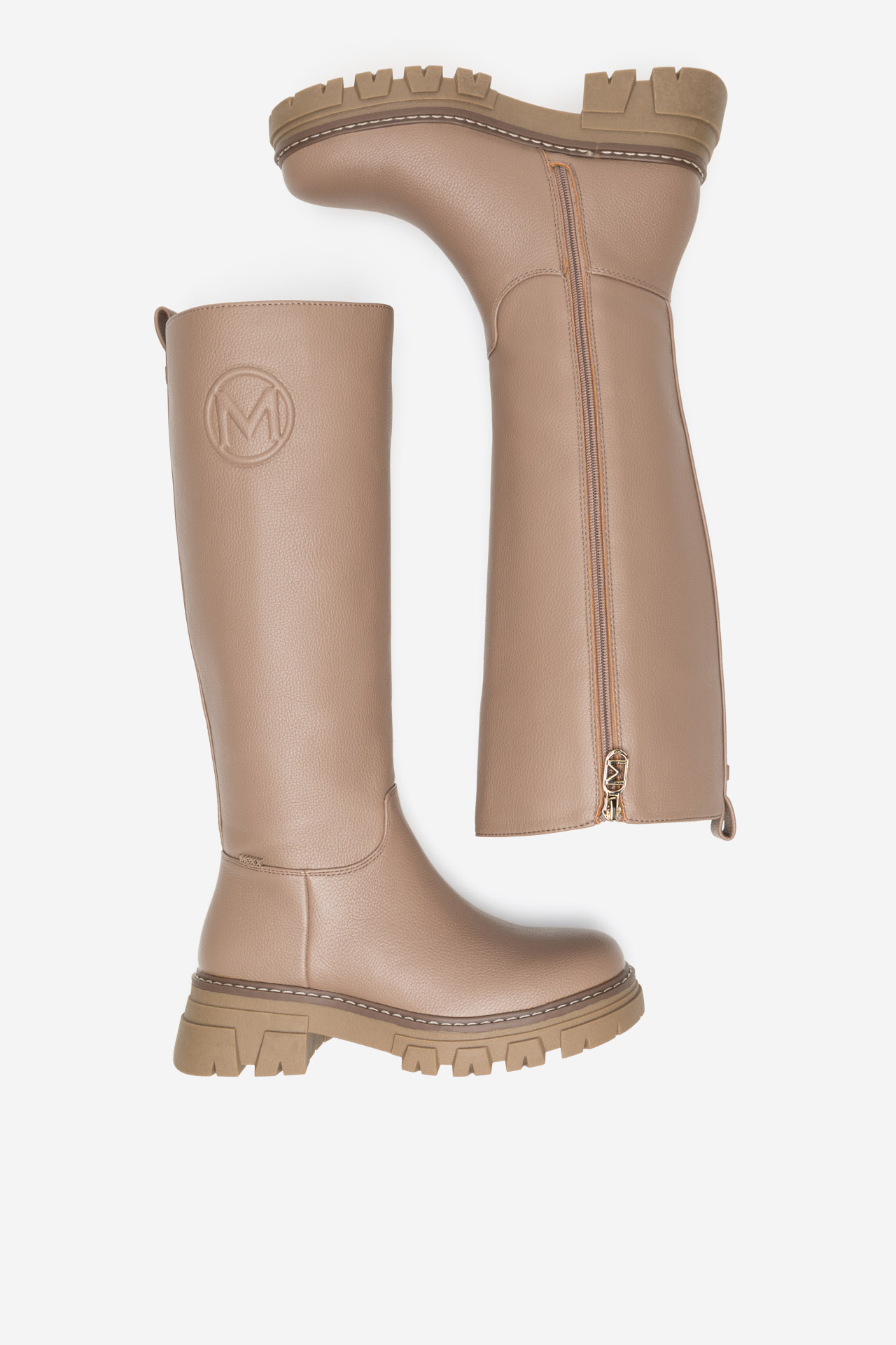 Kozačky TMAVĚ BÉŽOVÁ