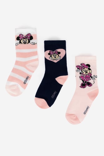 Čarape Mickey&Friends ACCCS-AW24-341DCLS (3-PACK) Roza