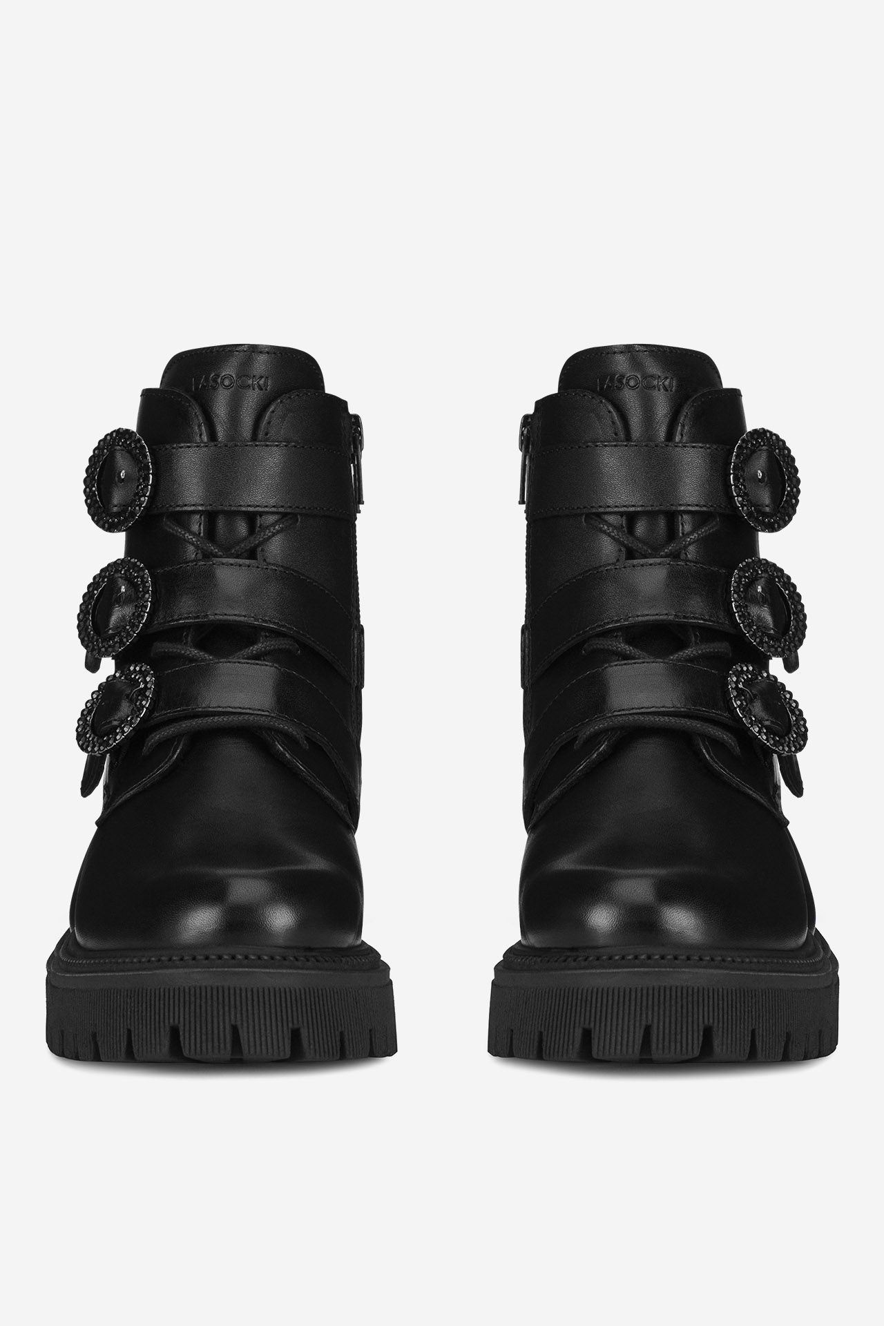 Šněrovací vyšší obuv ČERNÁ