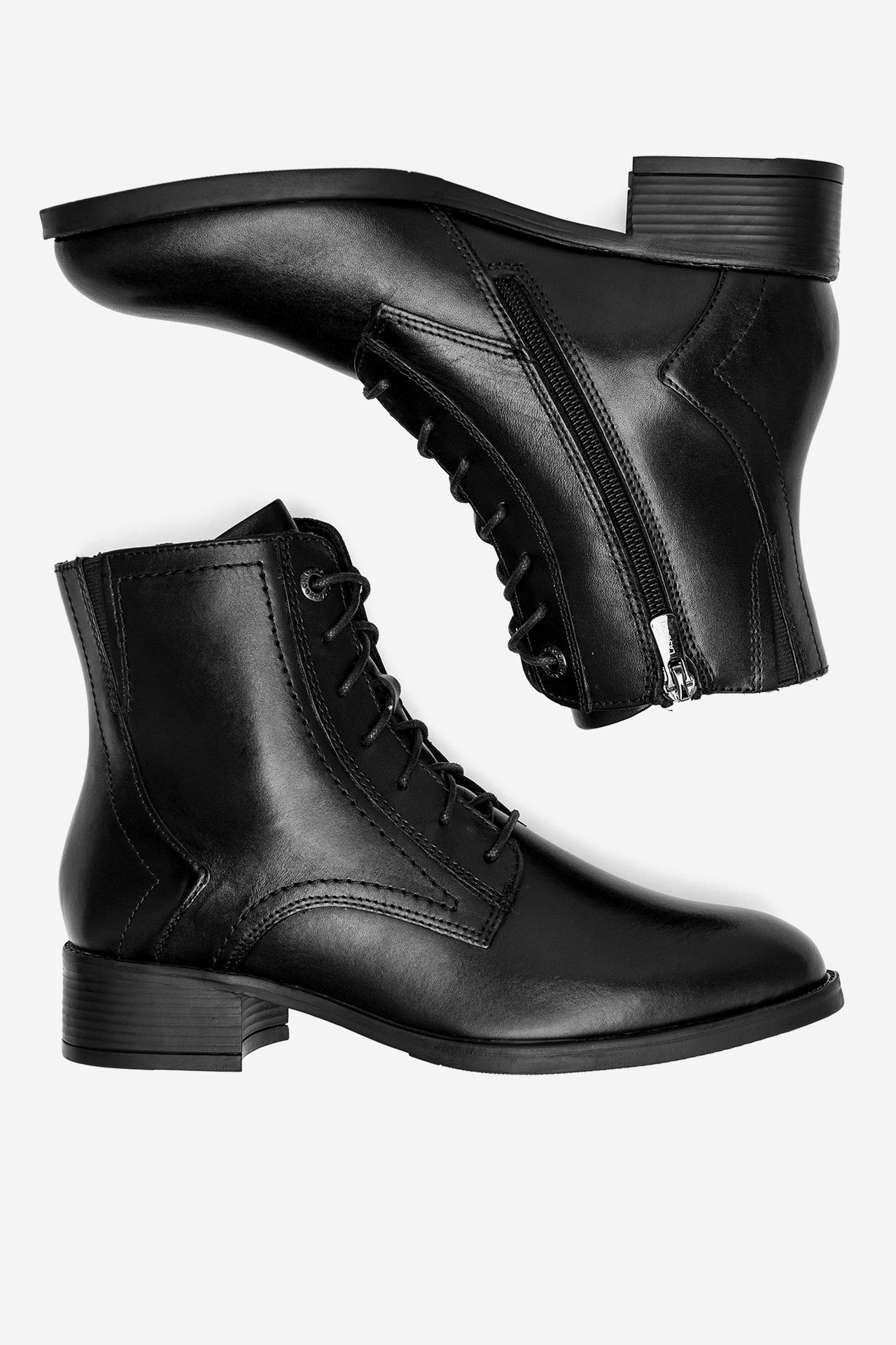 Šnurovacie topánky Čierna