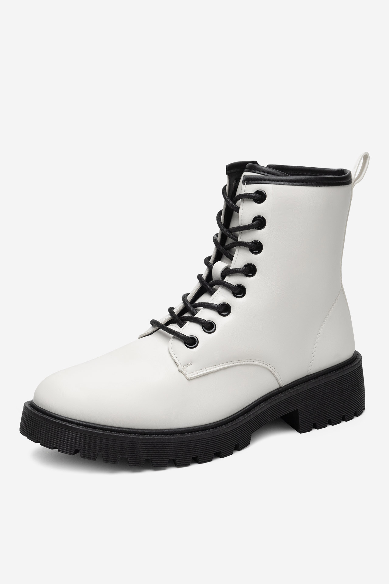 Šněrovací vyšší obuv BÍLÁ