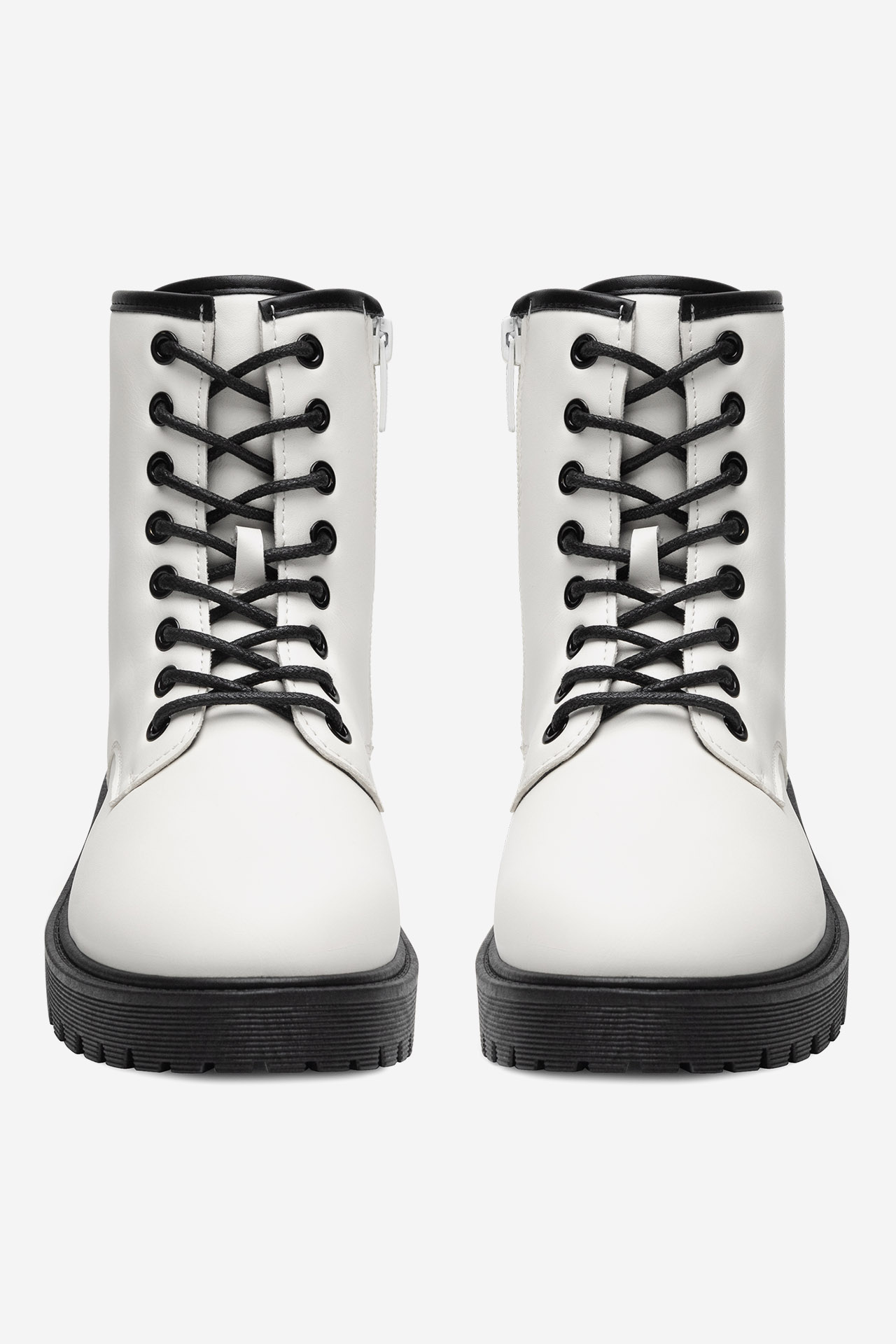 Šněrovací vyšší obuv BÍLÁ