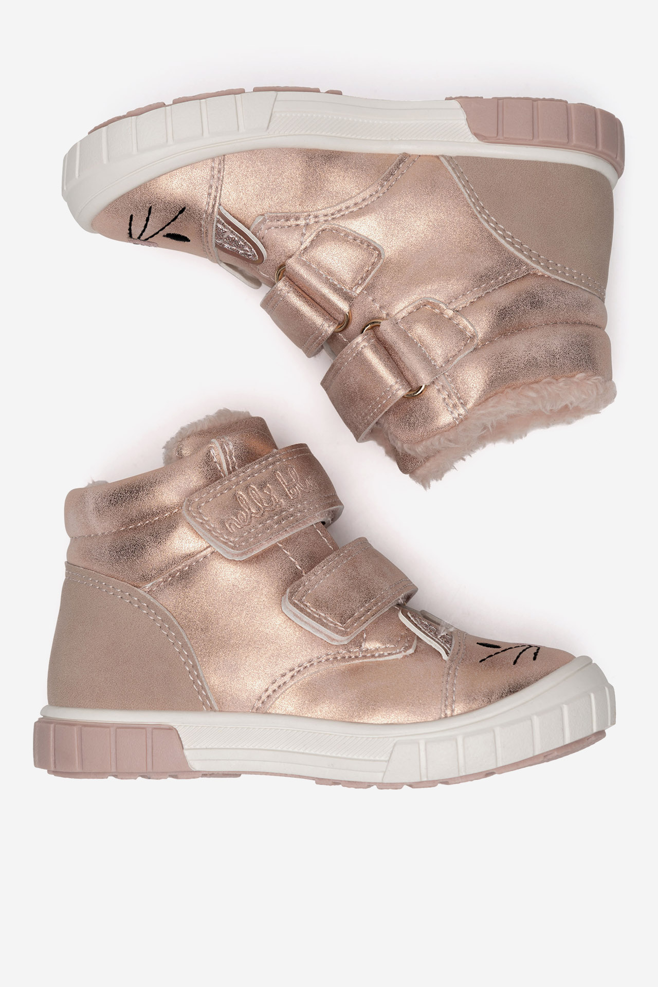 Šněrovací vyšší obuv SVĚTLE RŮŽOVÁ