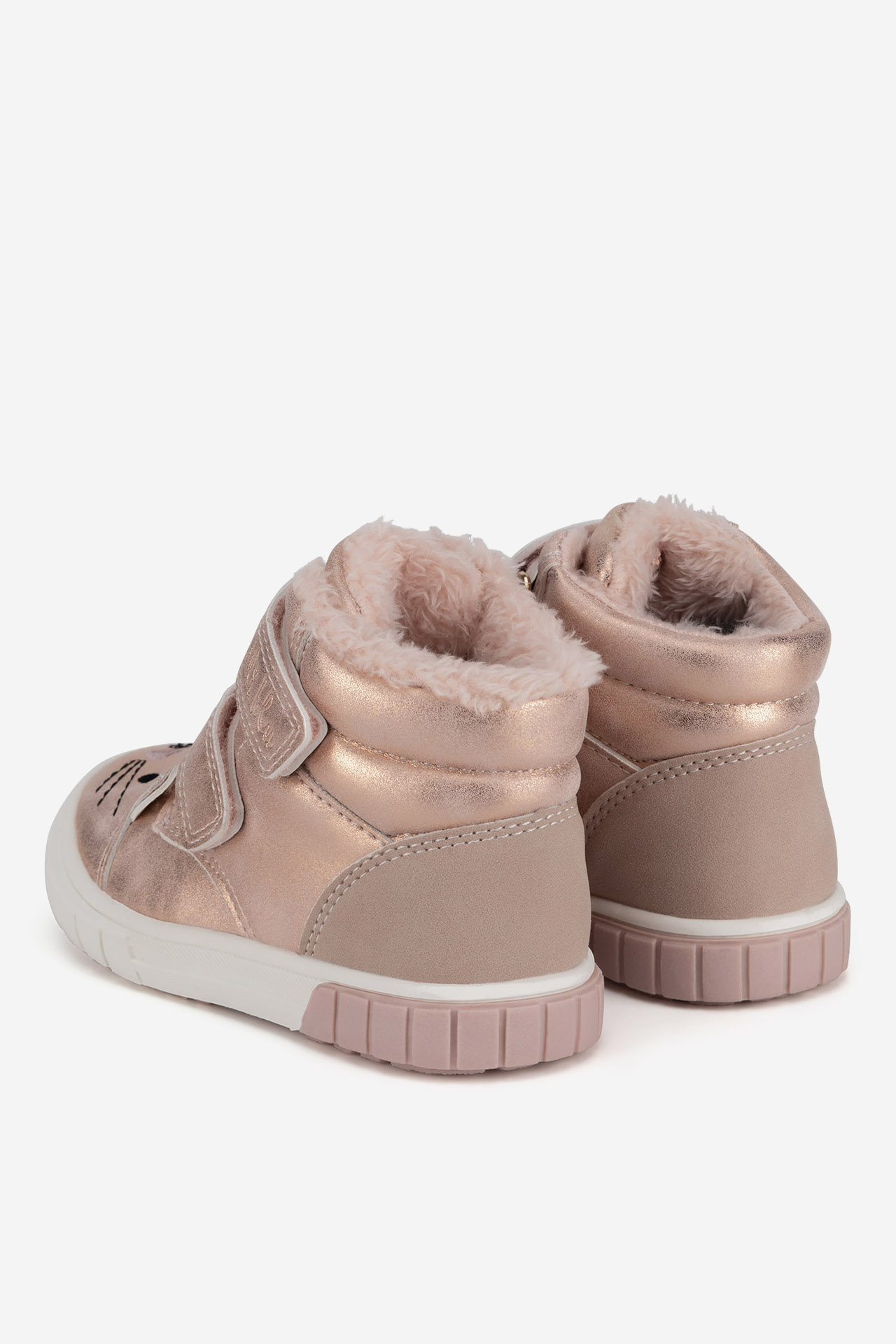 Šněrovací vyšší obuv SVĚTLE RŮŽOVÁ