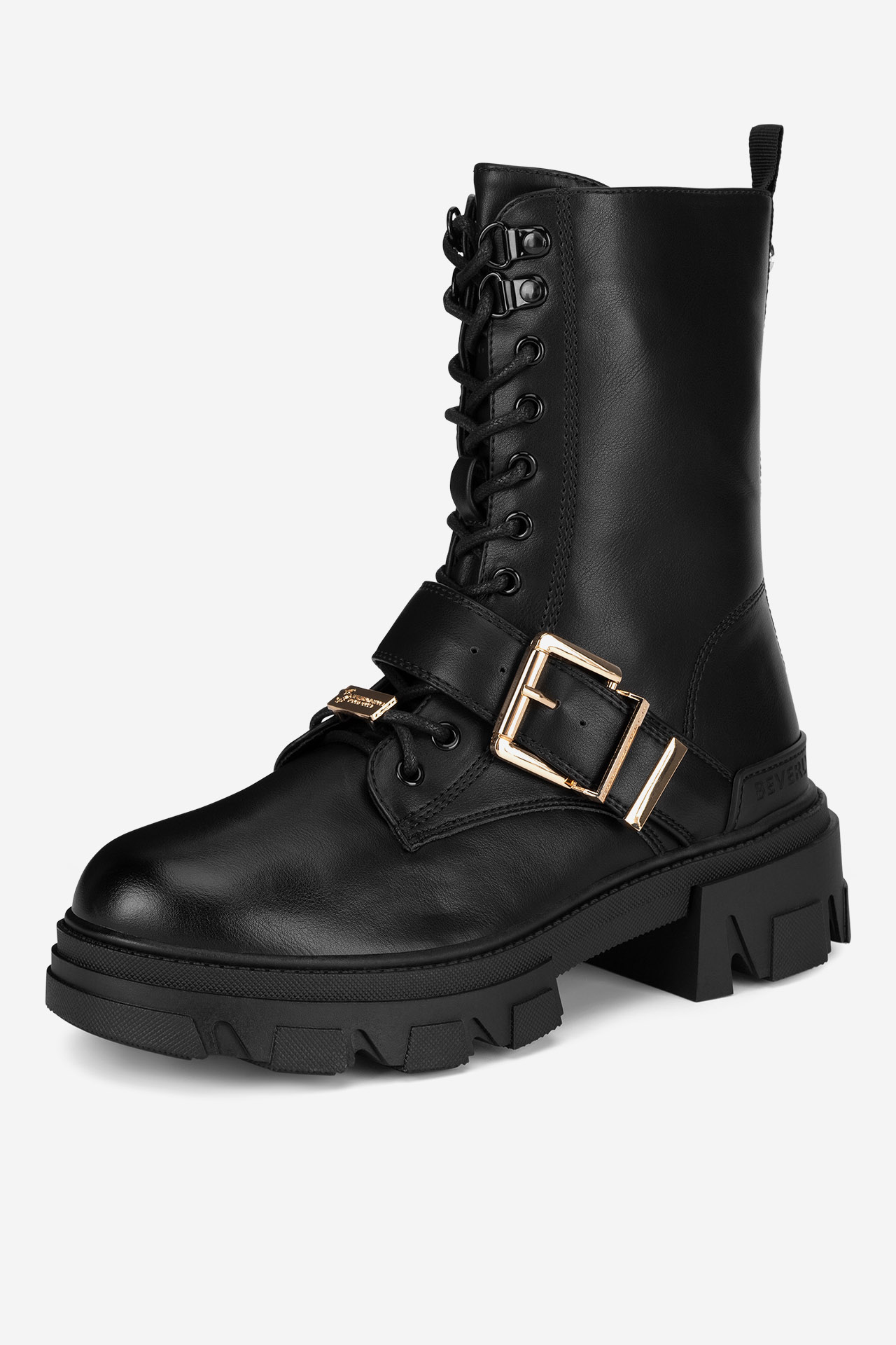 Šněrovací vyšší obuv ČERNÁ