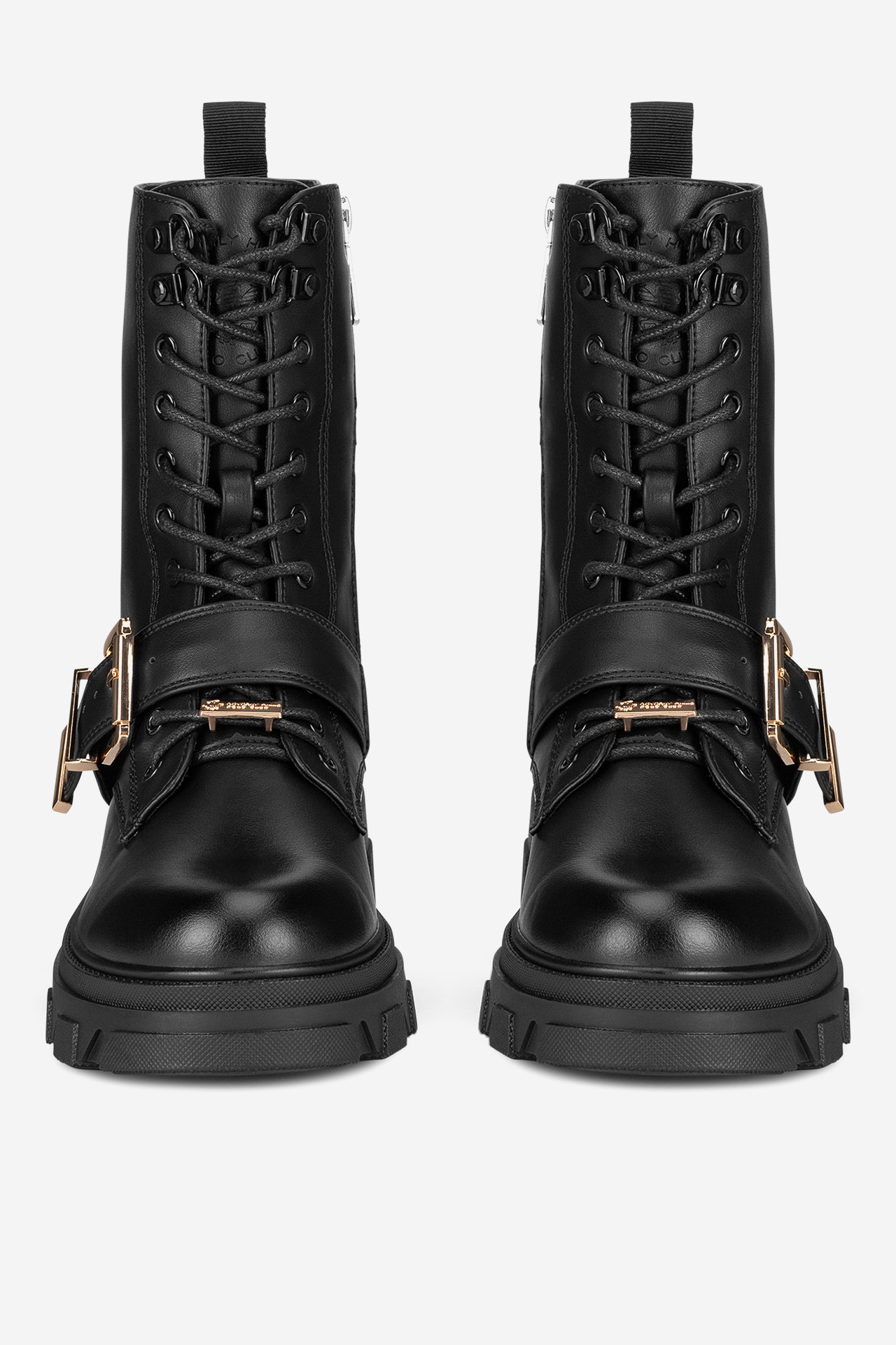 Šněrovací vyšší obuv ČERNÁ