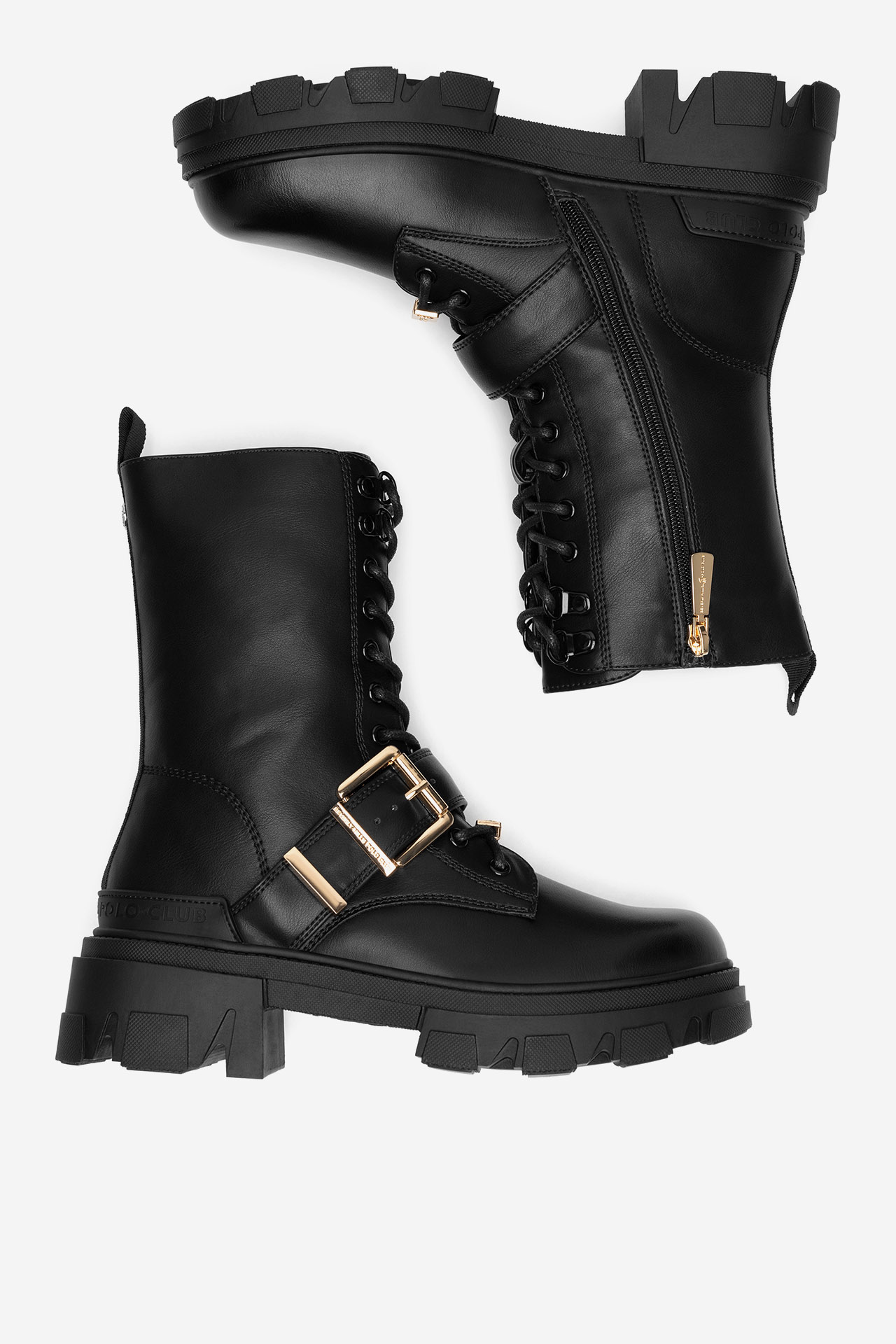 Šněrovací vyšší obuv ČERNÁ