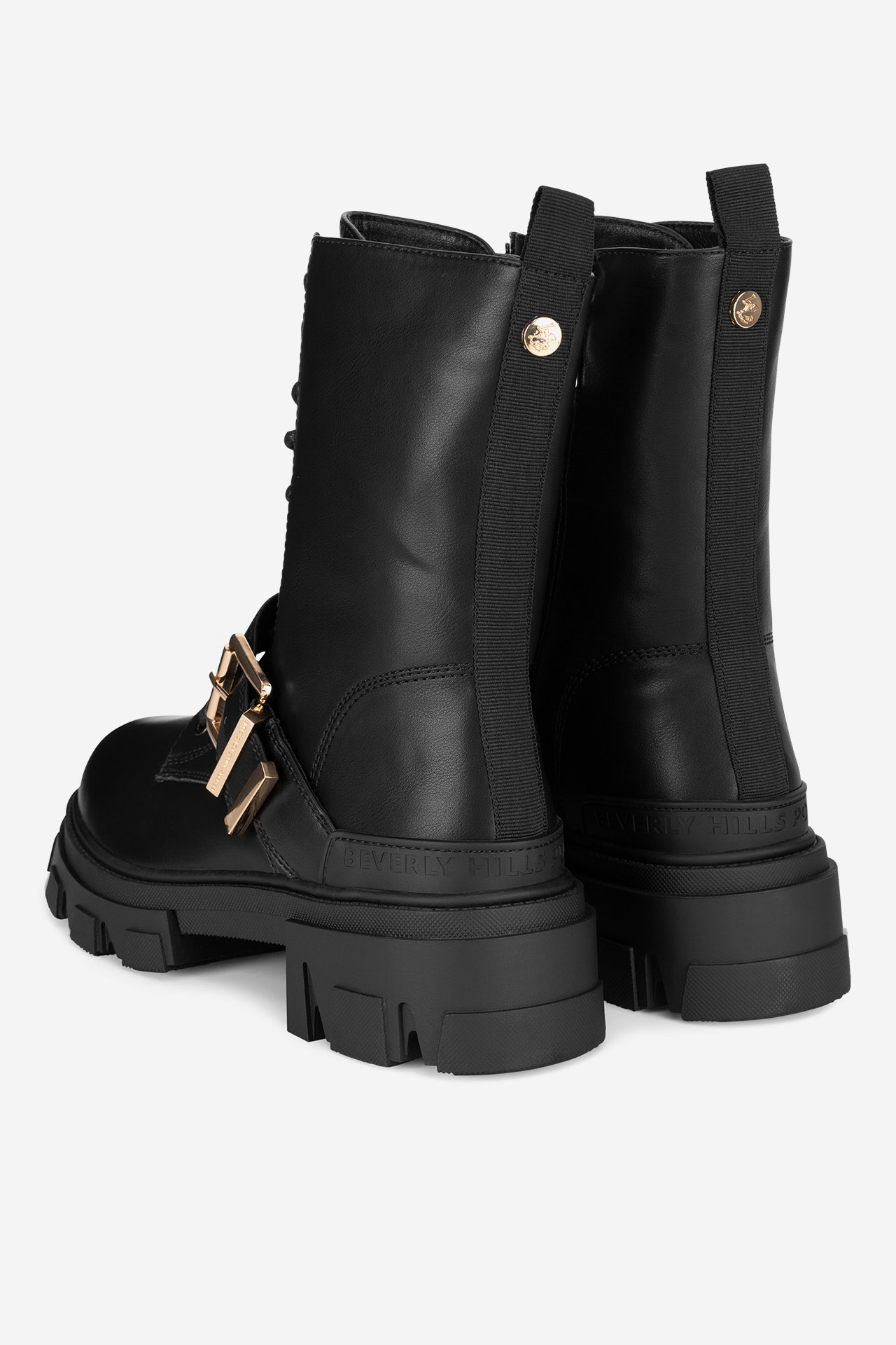 Šněrovací vyšší obuv ČERNÁ