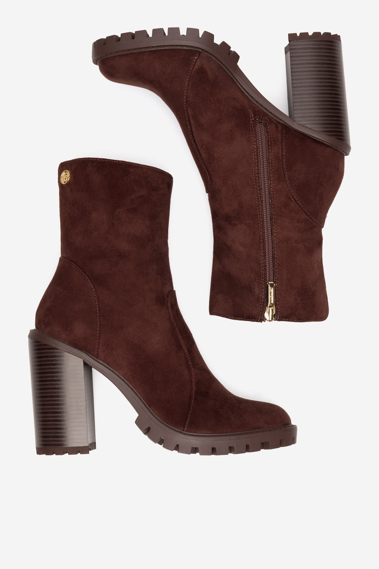 Kotníková obuv TMAVĚ HNĚDÁ