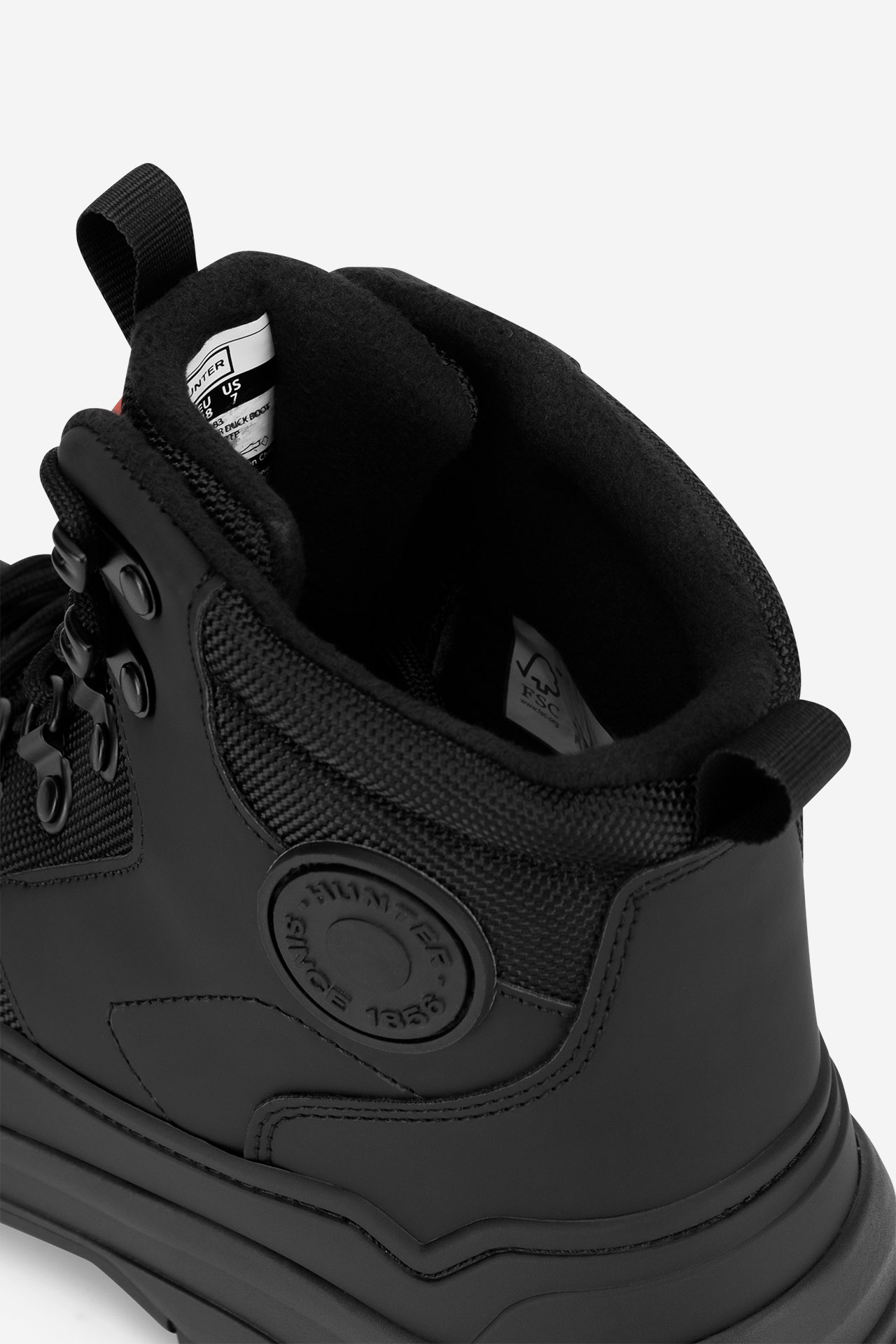 Šněrovací vyšší obuv ČERNÁ