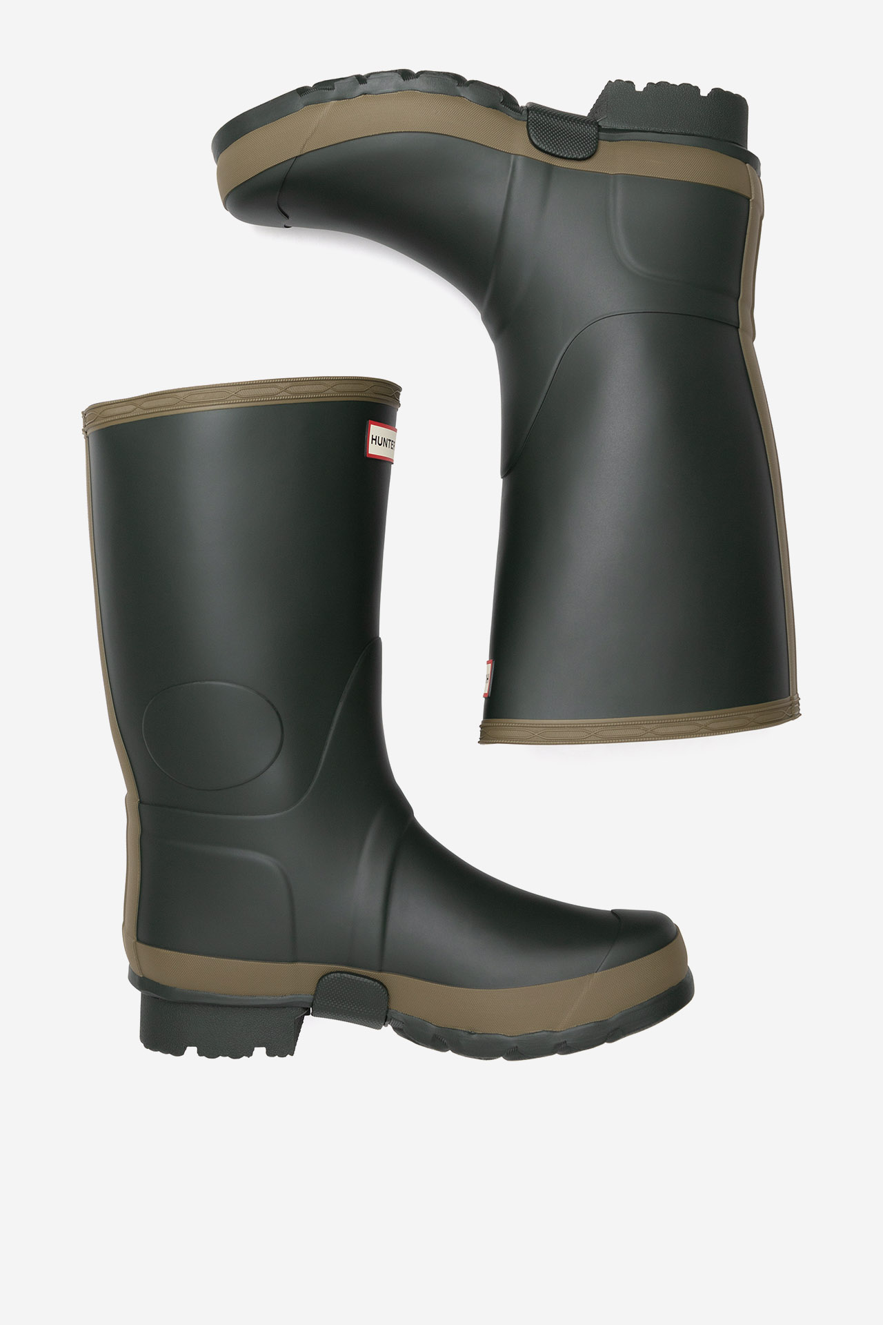 Gumijasti škornji Temno zelena