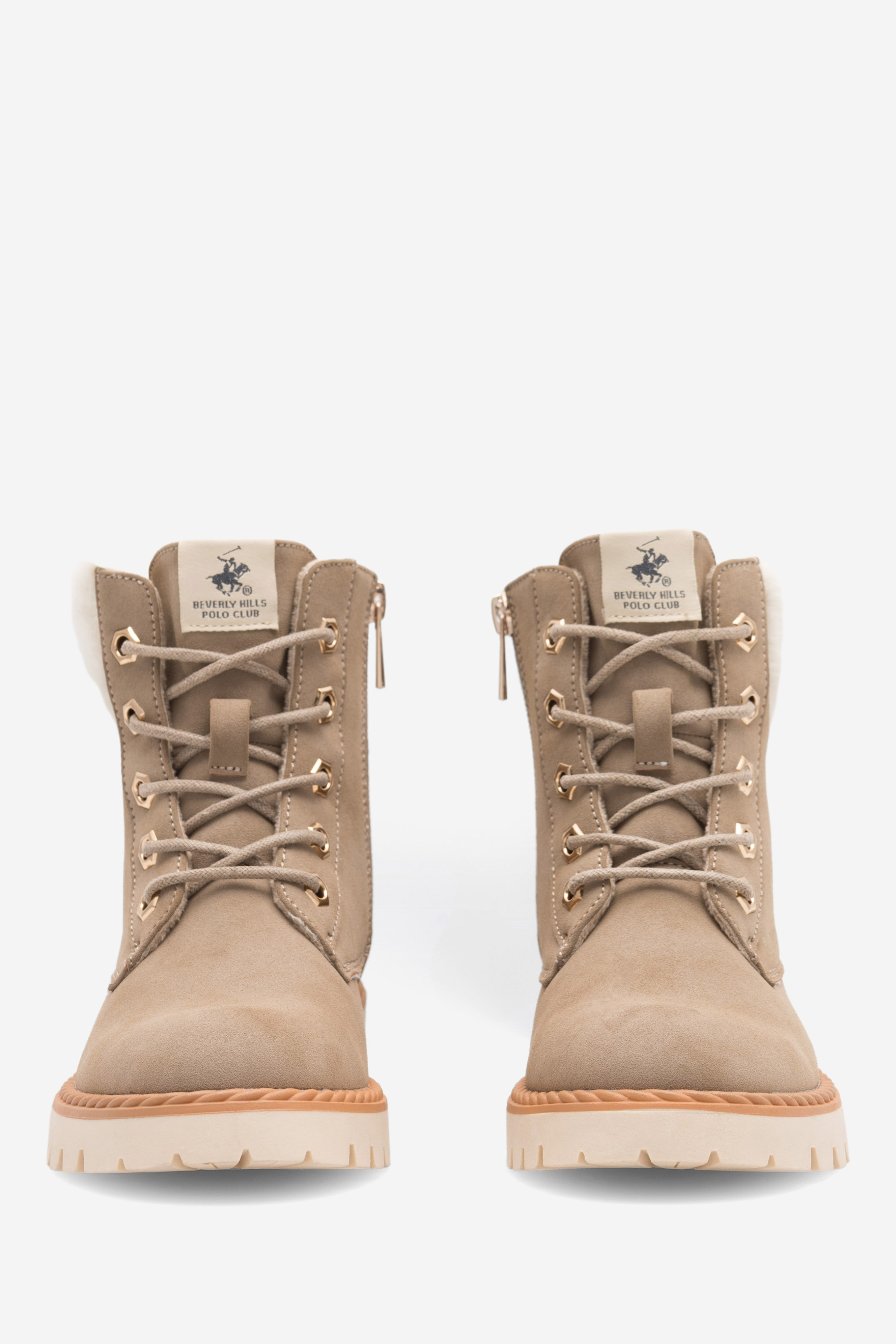 Šněrovací vyšší obuv BÉŽOVÁ