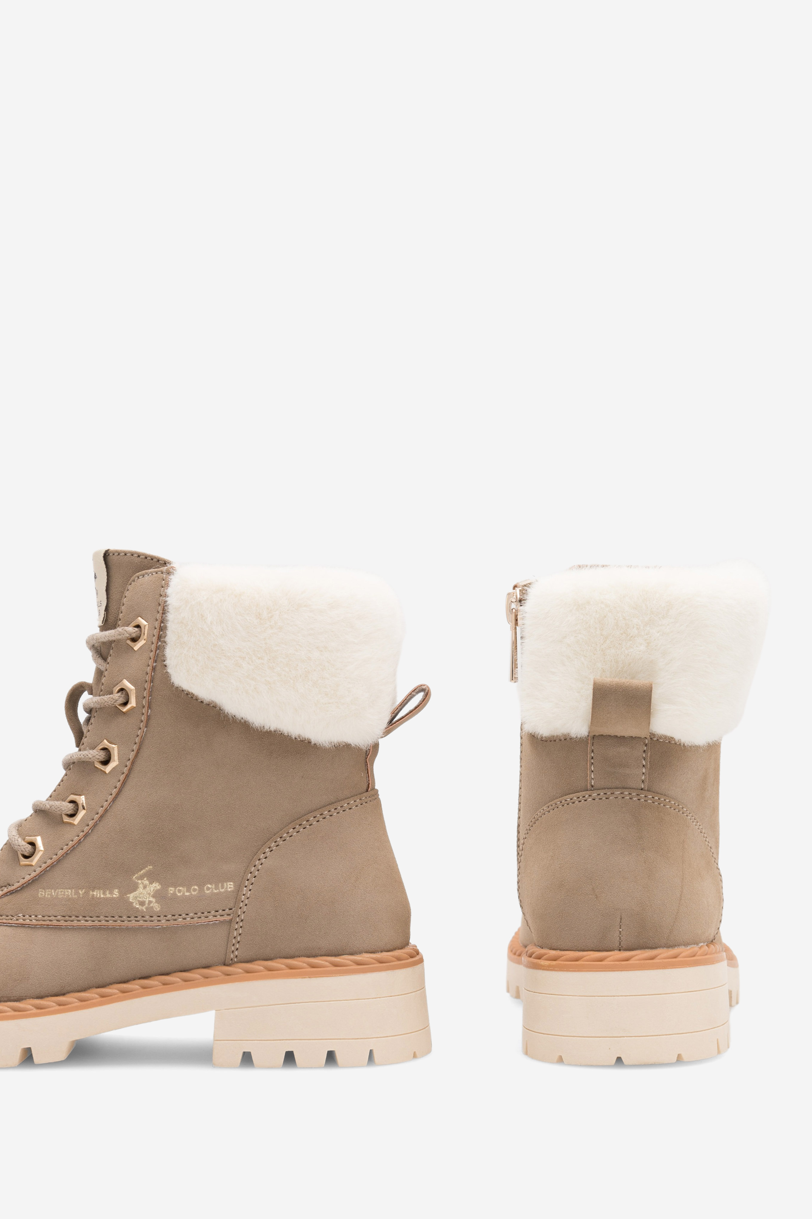 Šněrovací vyšší obuv BÉŽOVÁ