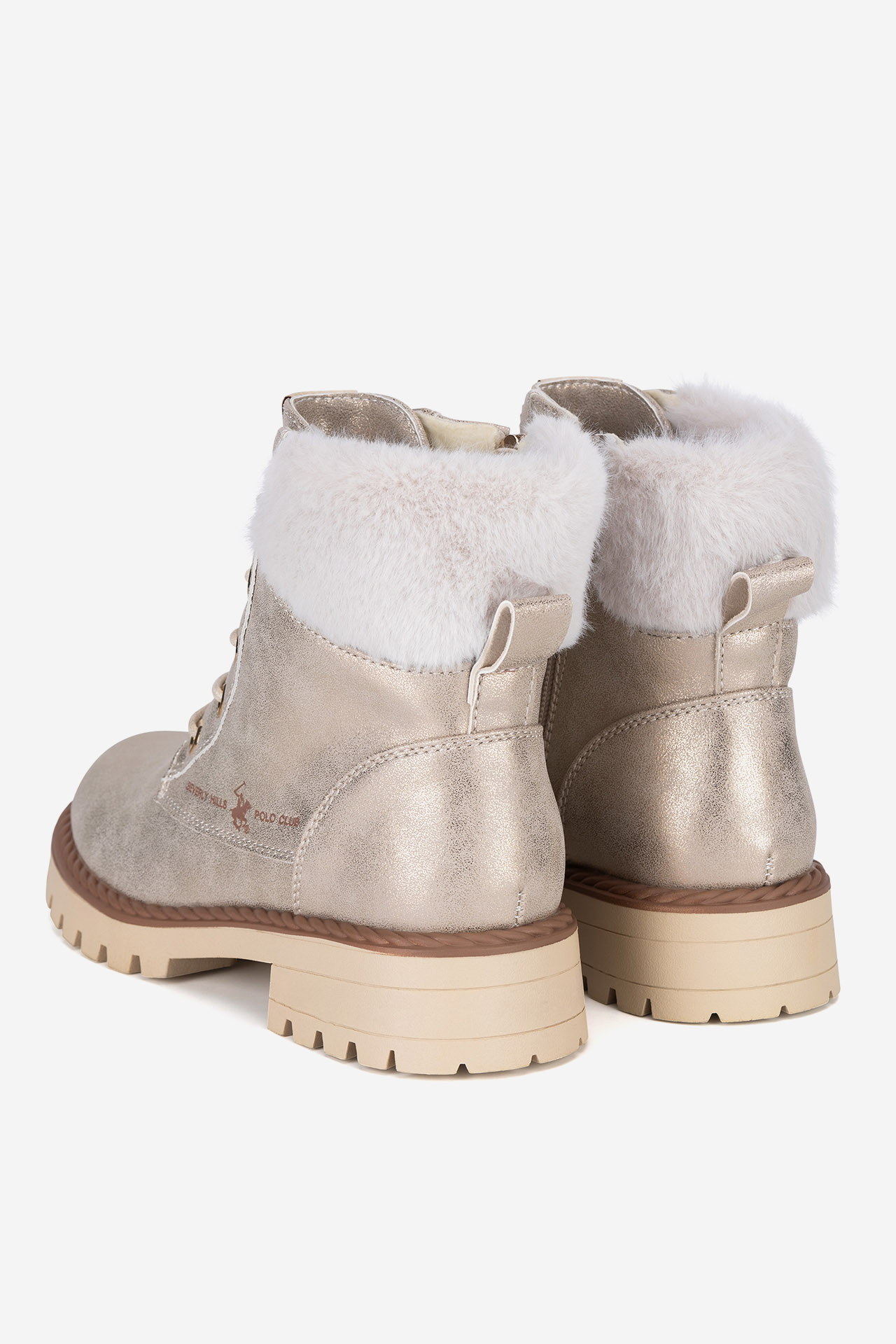 Šněrovací vyšší obuv ZLATÁ