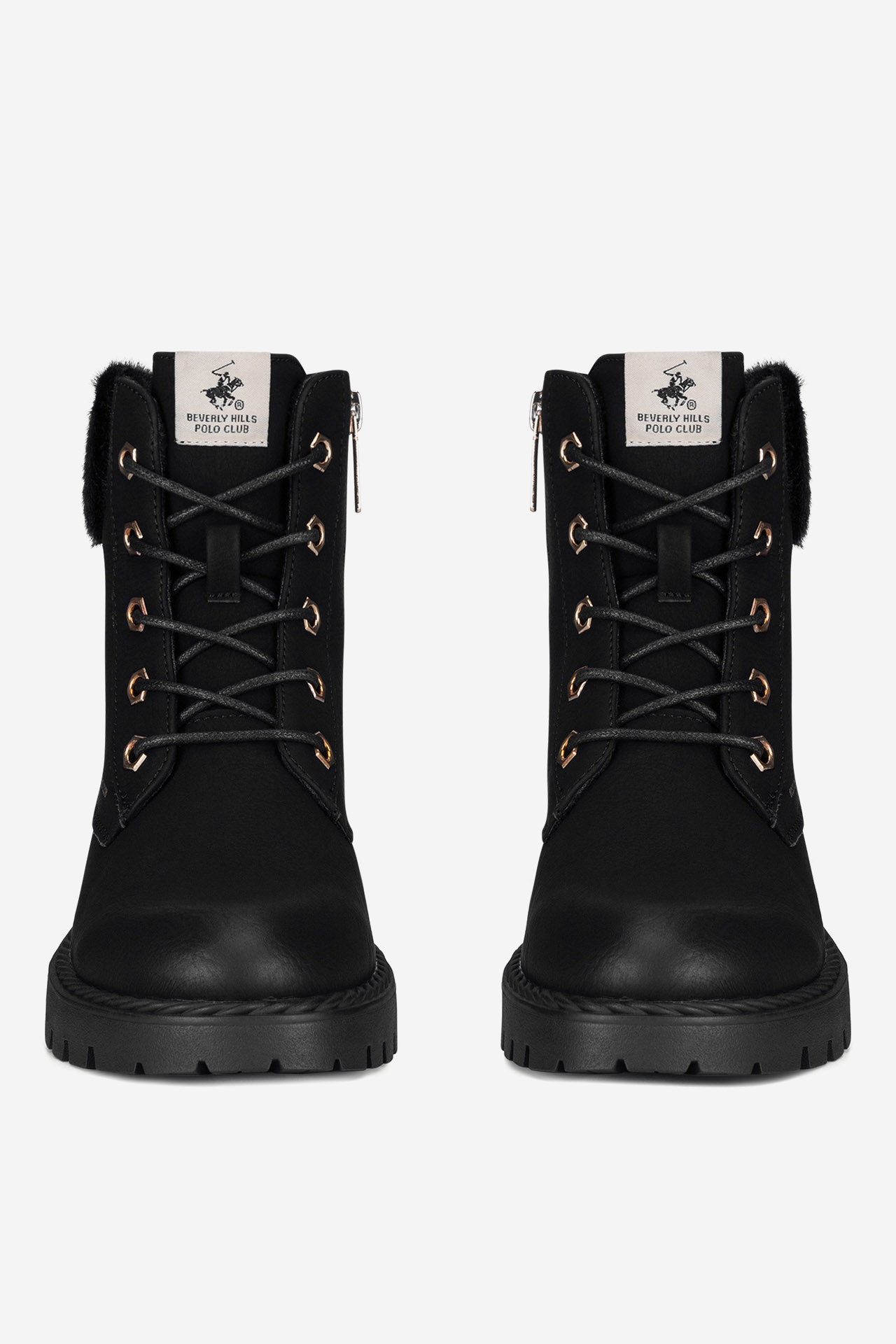 Šněrovací vyšší obuv ČERNÁ