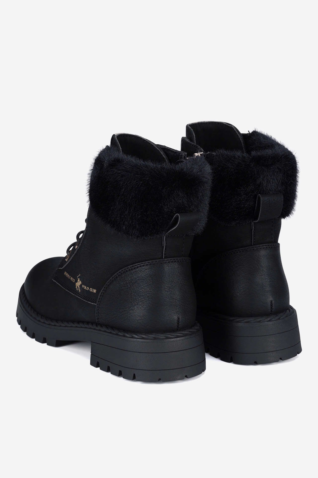 Šněrovací vyšší obuv ČERNÁ