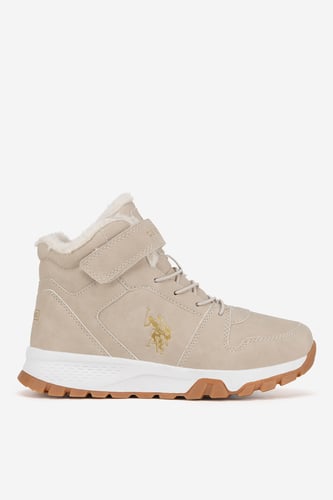 Šněrovací vyšší obuv U.S. POLO ASSN. MELITA001K/DY1 Béžová