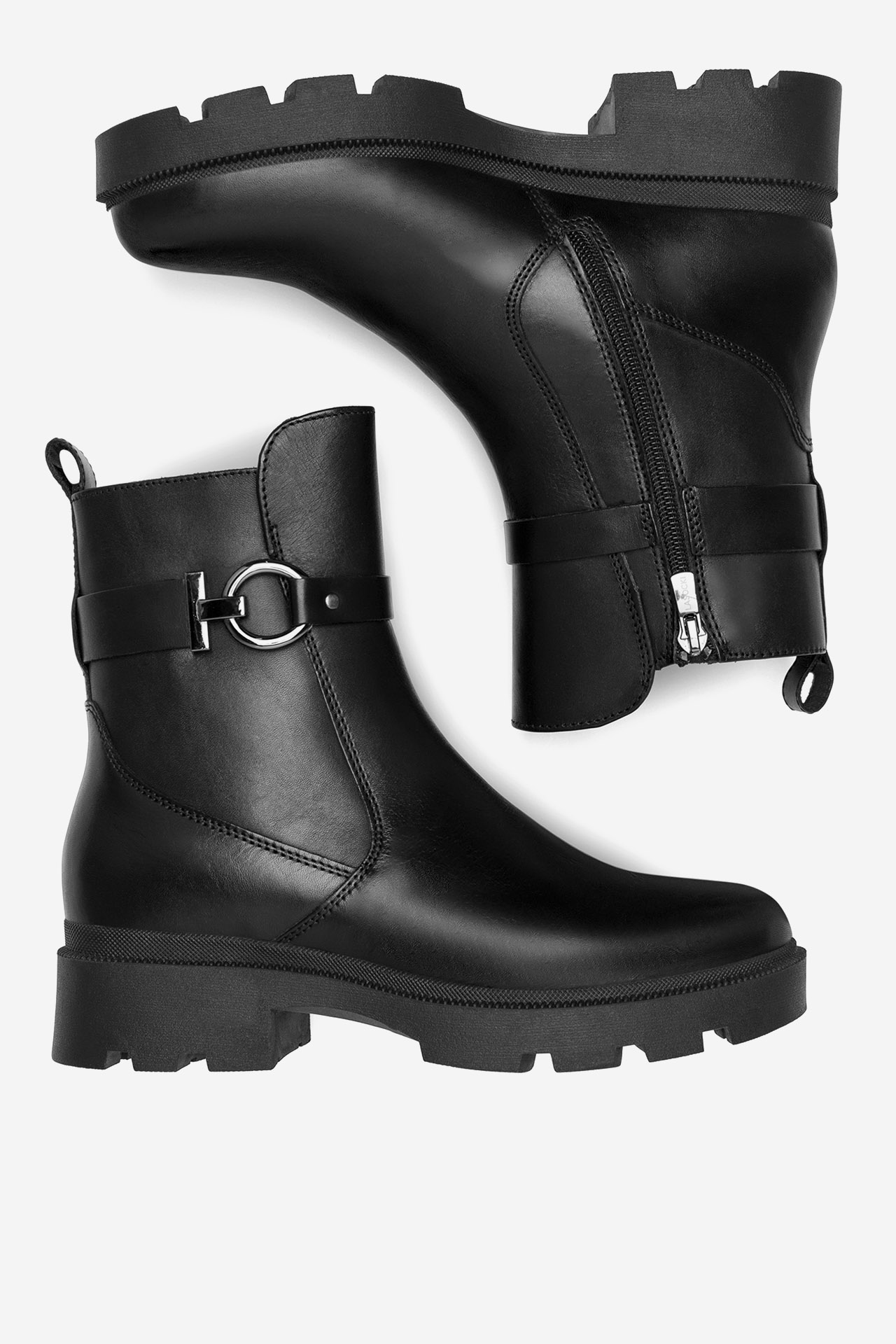 Členková obuv Čierna