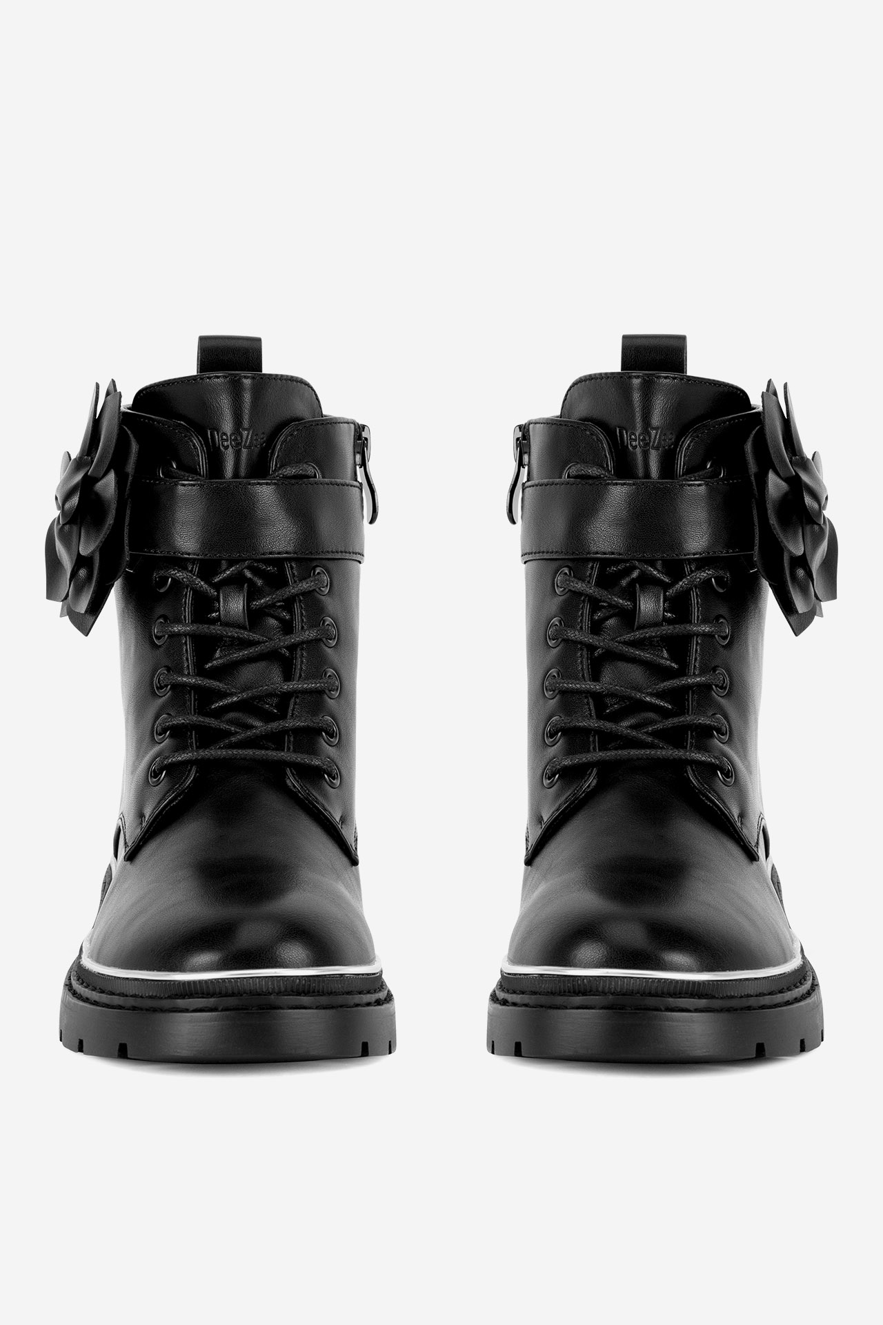 Šněrovací vyšší obuv ČERNÁ