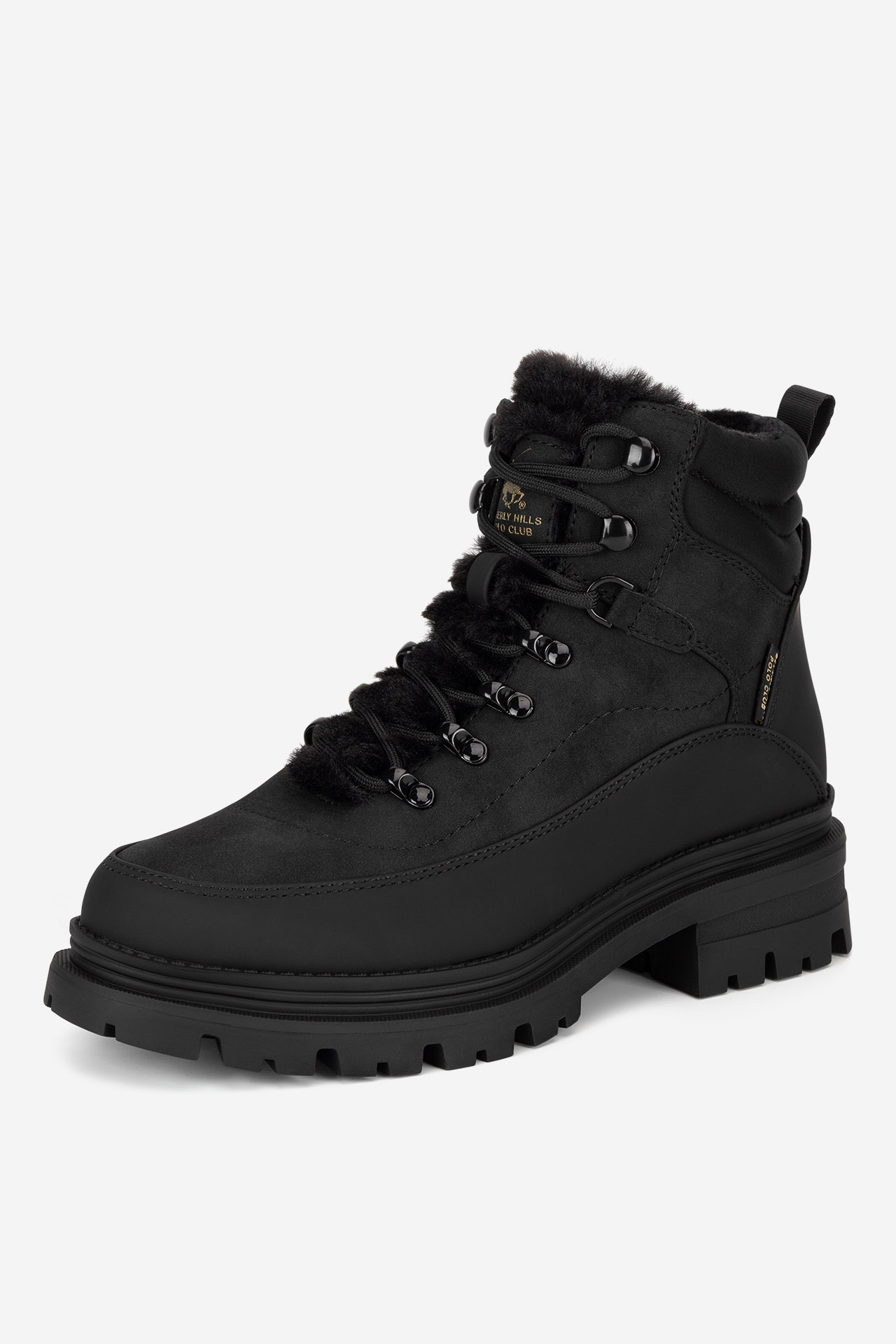 Šněrovací vyšší obuv ČERNÁ