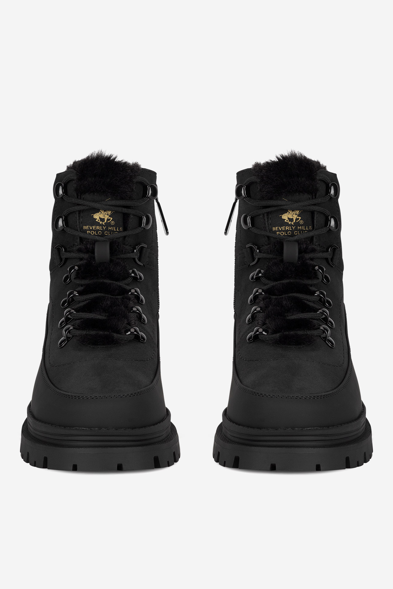 Šněrovací vyšší obuv ČERNÁ