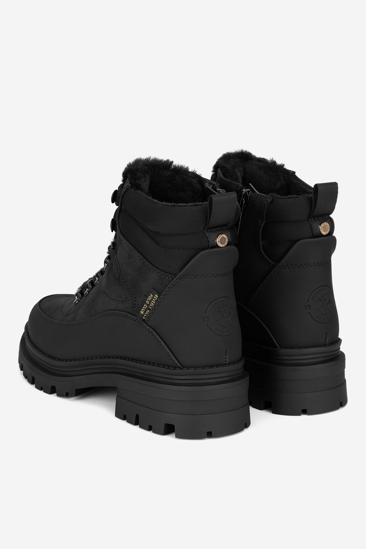 Šněrovací vyšší obuv ČERNÁ