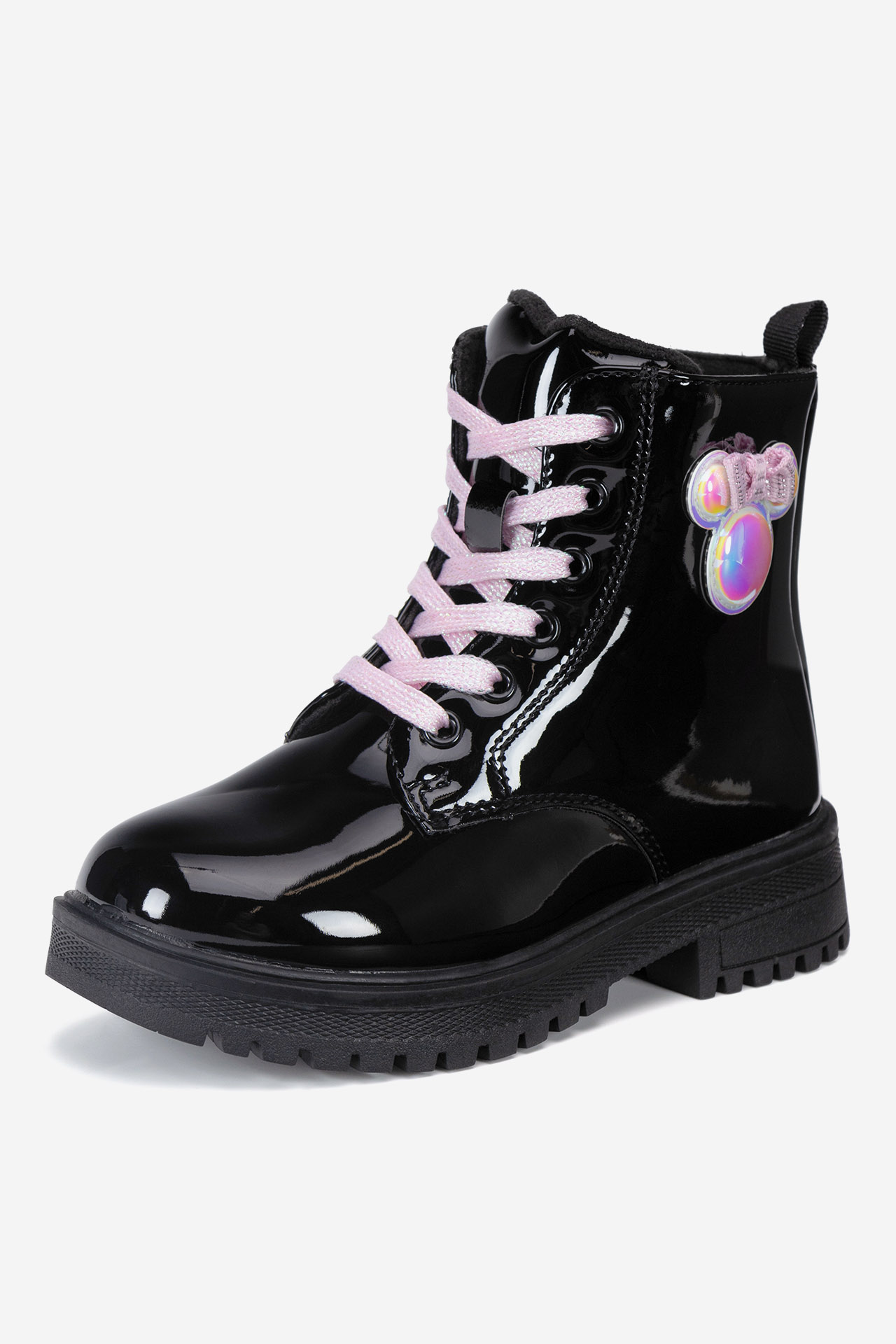 Šněrovací vyšší obuv ČERNÁ