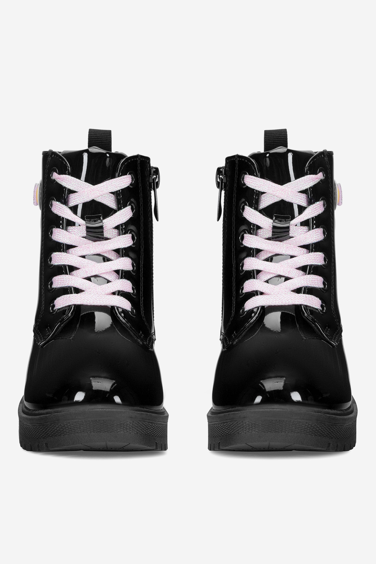 Šněrovací vyšší obuv ČERNÁ