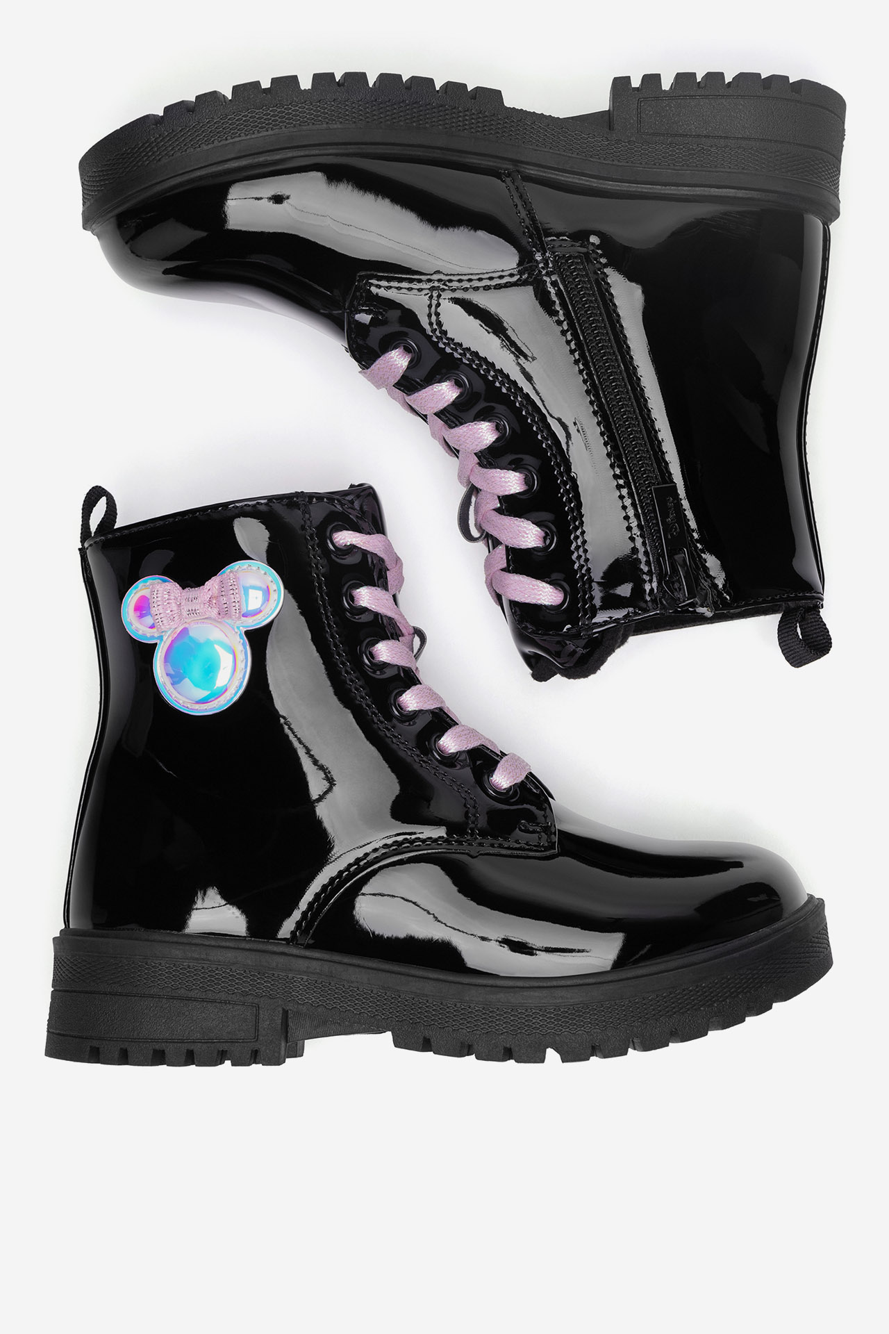 Šněrovací vyšší obuv ČERNÁ