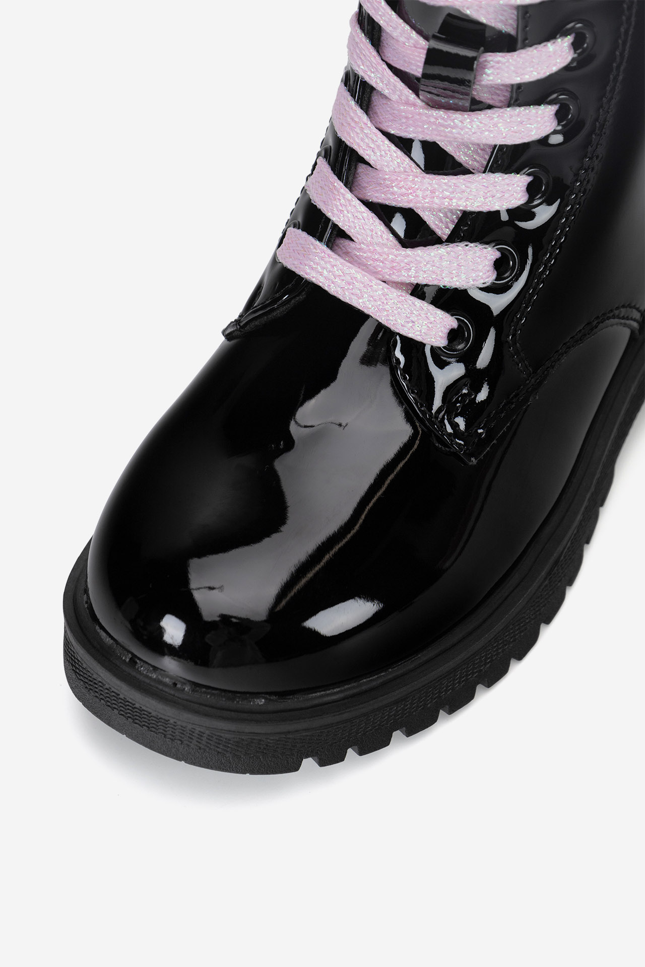 Šněrovací vyšší obuv ČERNÁ