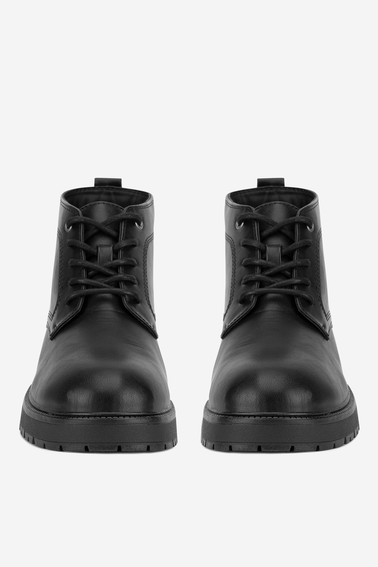 Šněrovací vyšší obuv ČERNÁ