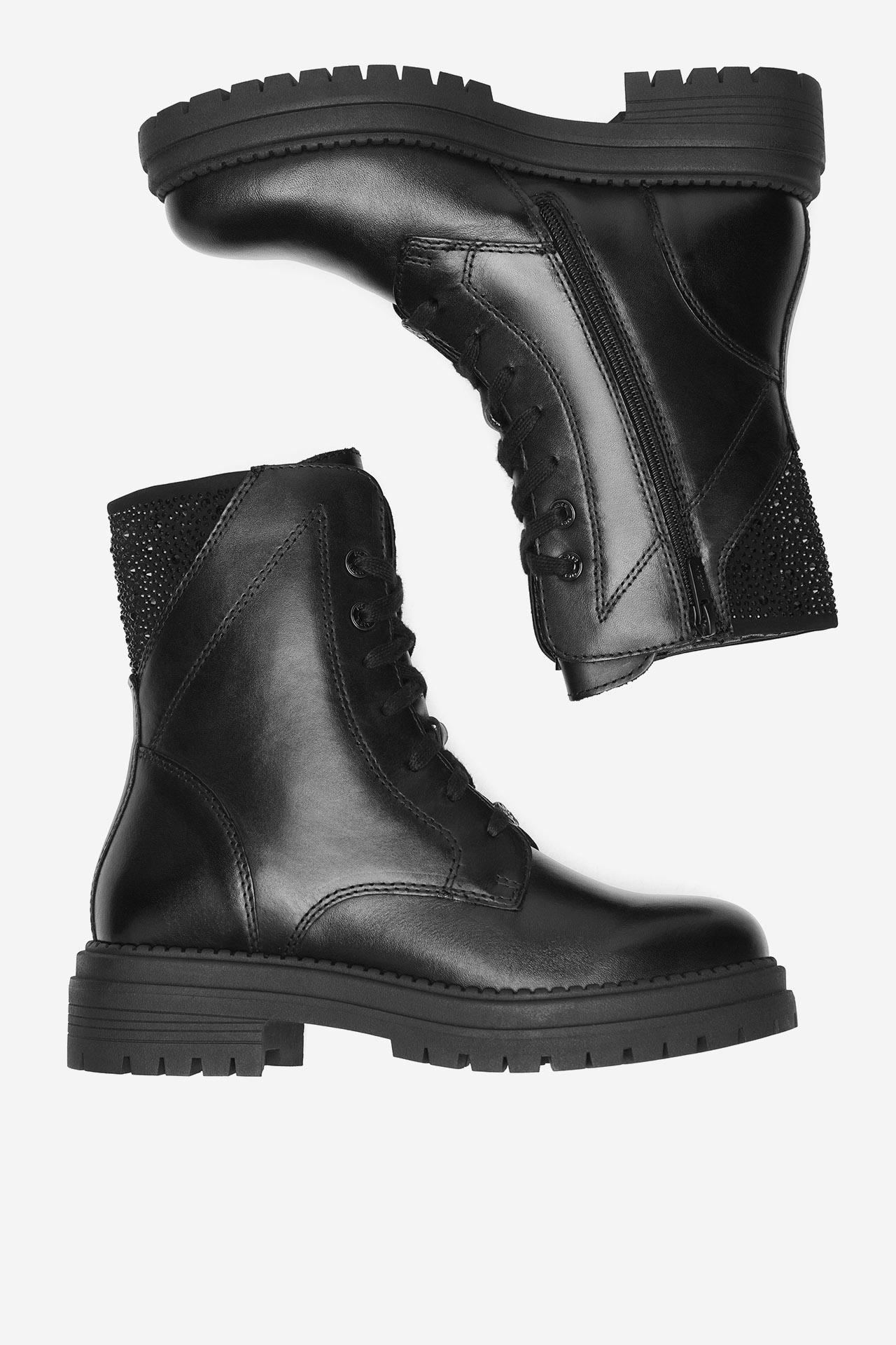 Šnurovacie topánky Čierna