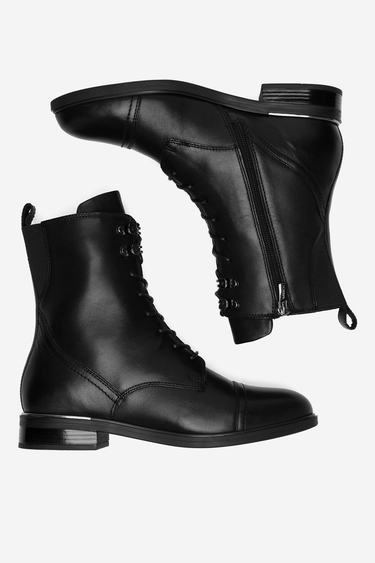 Šnurovacie topánky Čierna