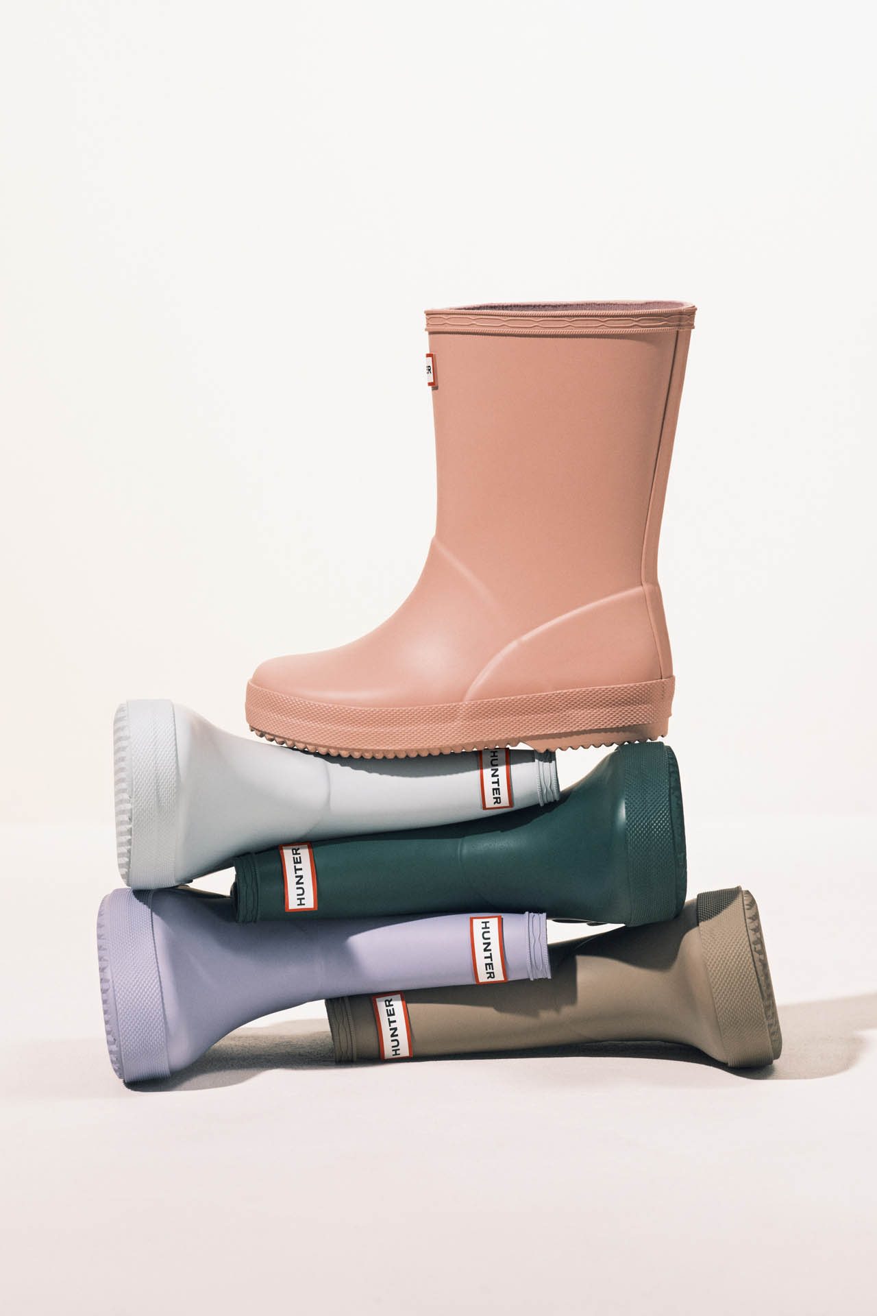 Gumijasti škornji Živo roza