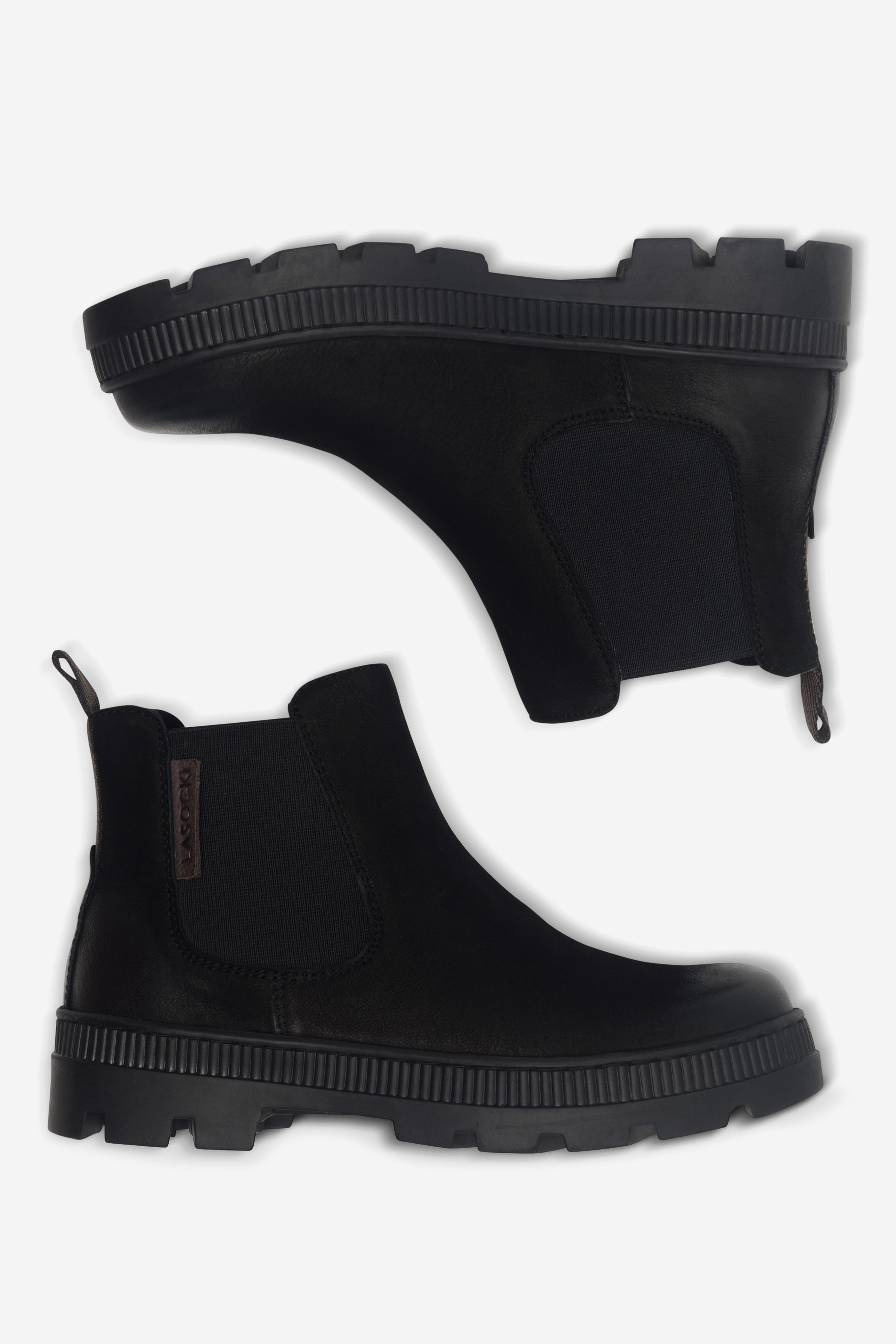 Kotníková obuv s elastickým prvkem Černá