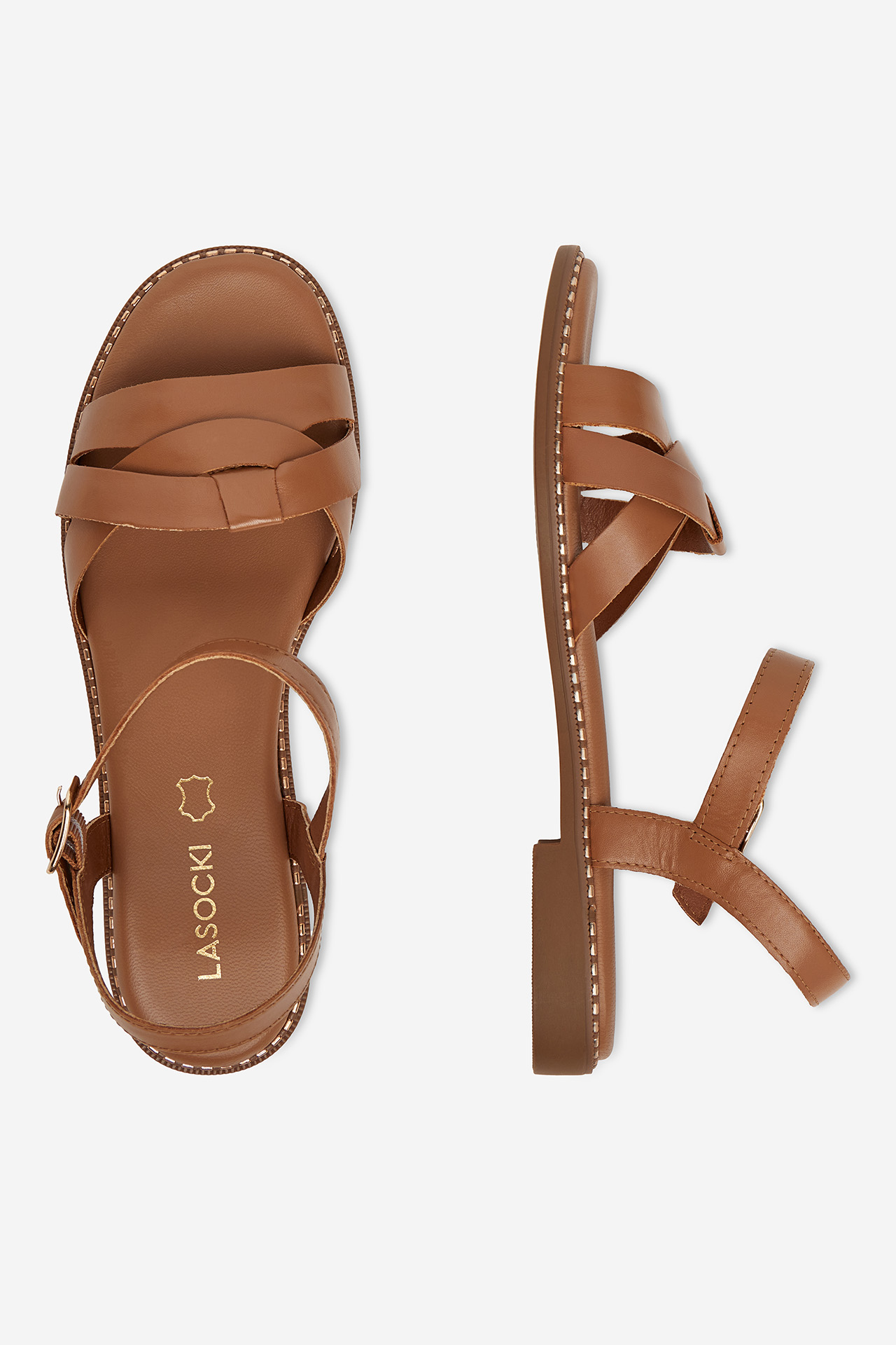 Sandály Hnědá