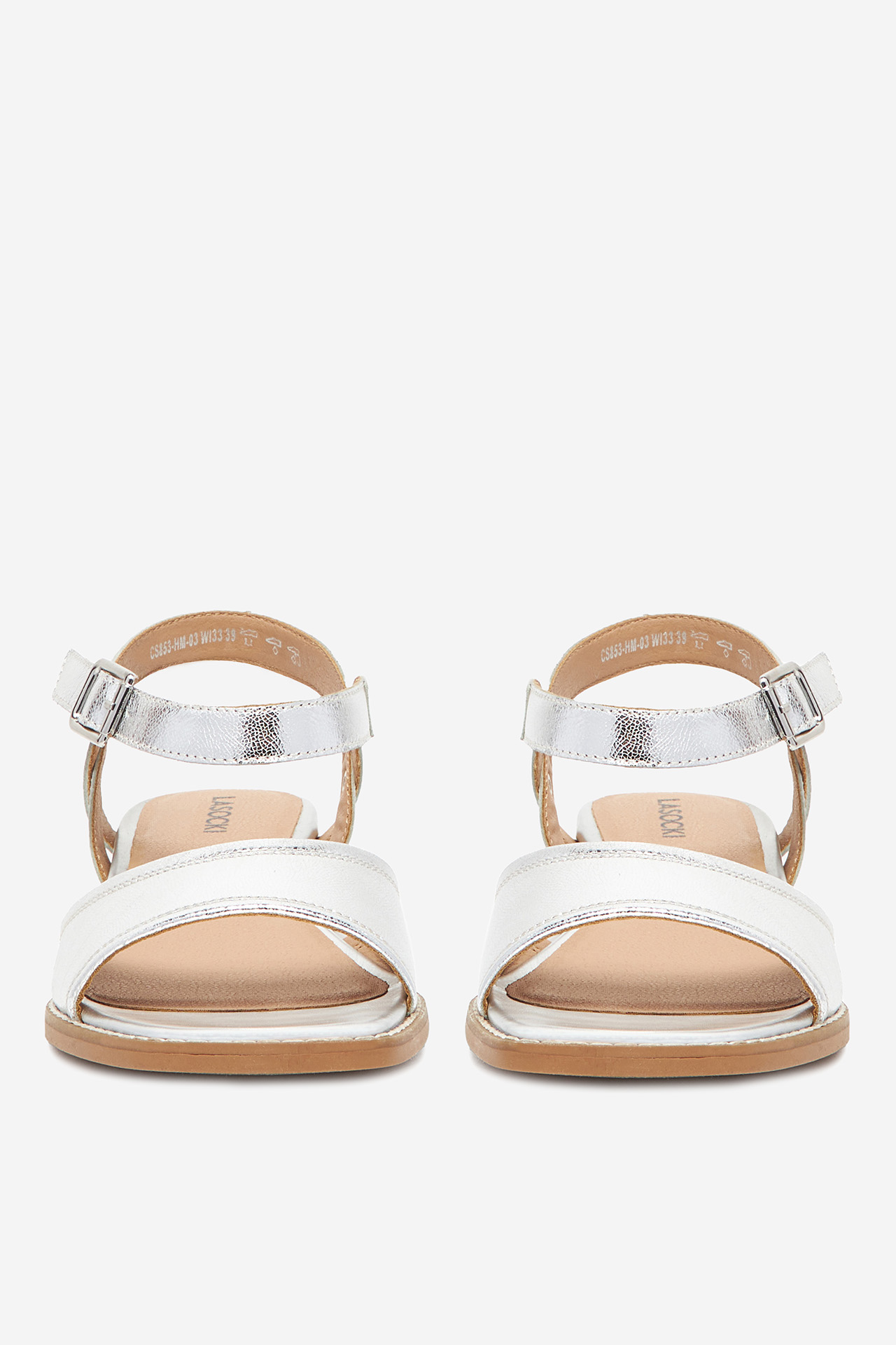 Sandále Strieborná