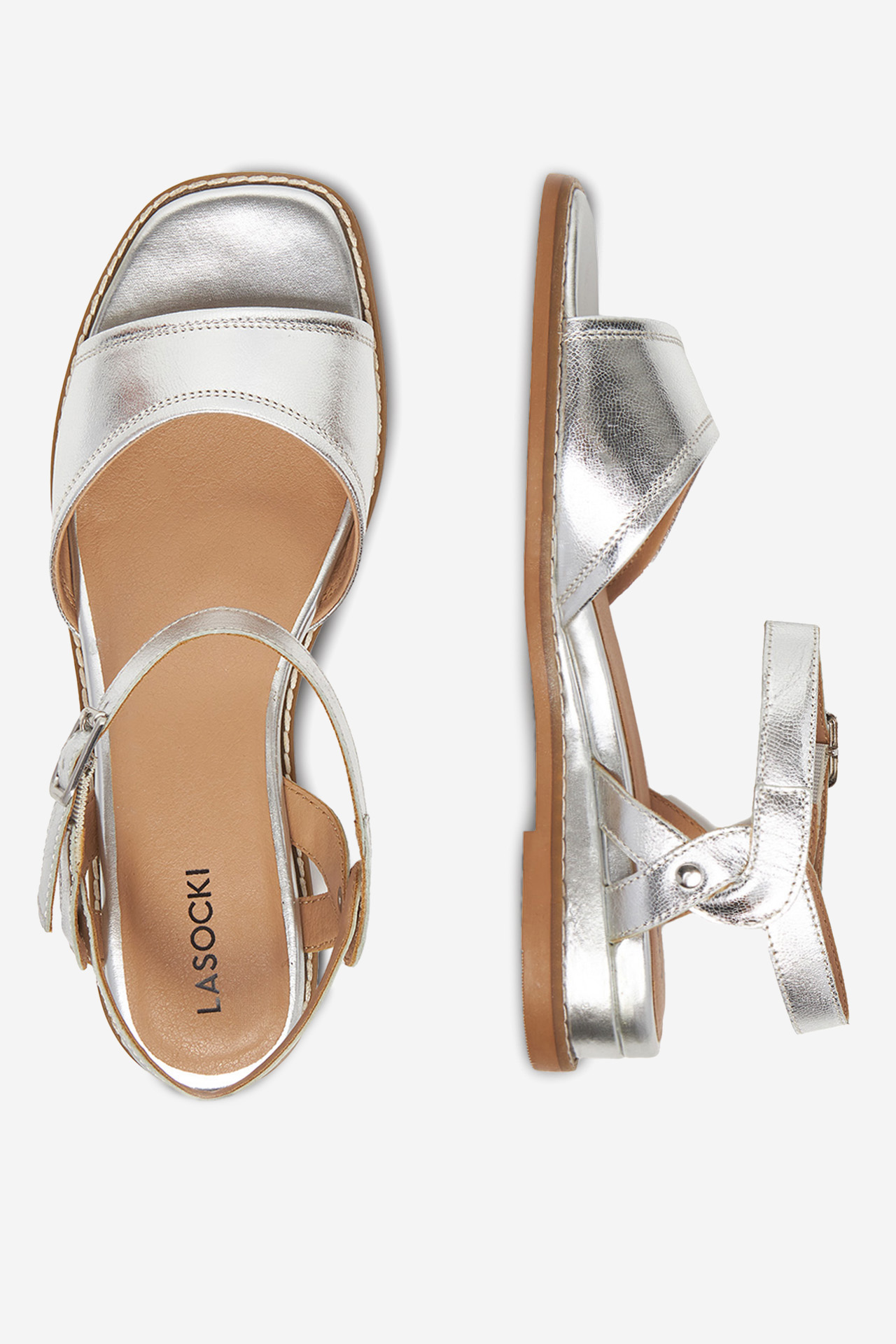 Sandále Strieborná